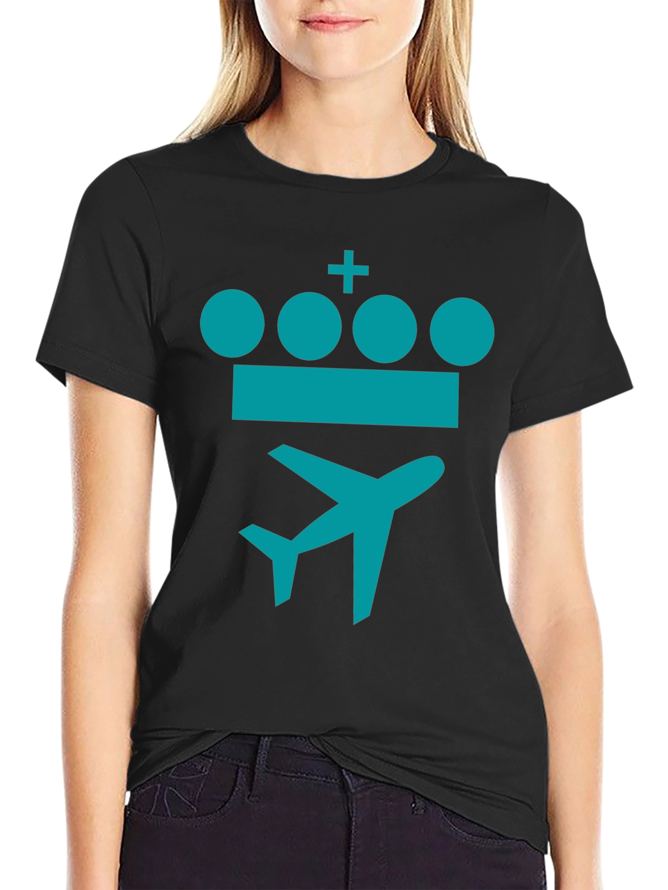 Crown Plane Graphic Tee - Stylish Travel Shirt