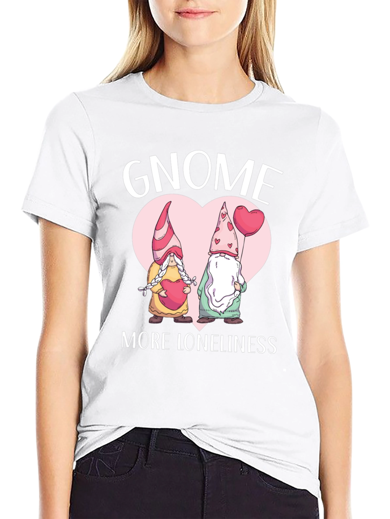 Gnome More Loneliness Valentines Day T-Shirt