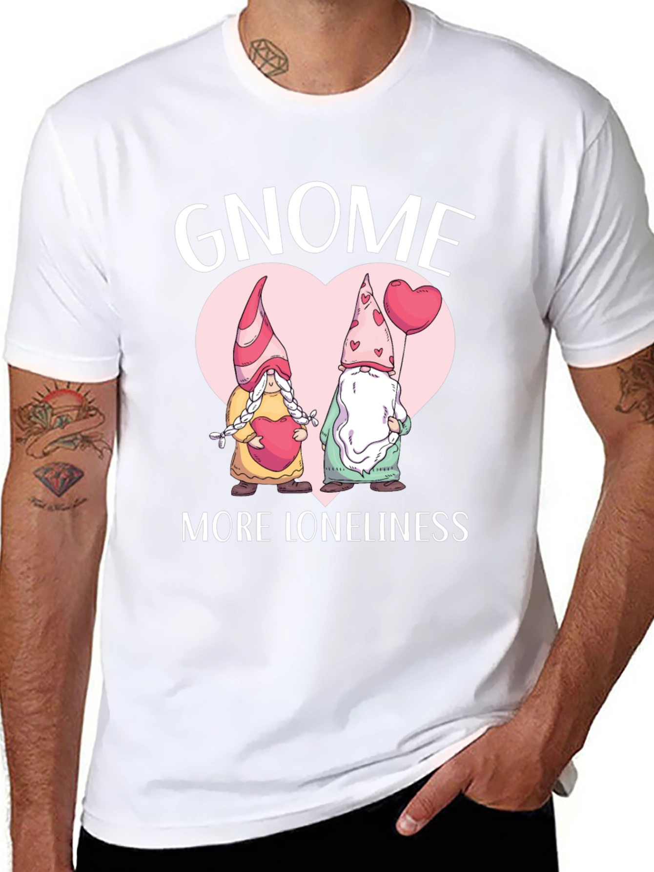 Gnome More Loneliness Valentines Day T-Shirt