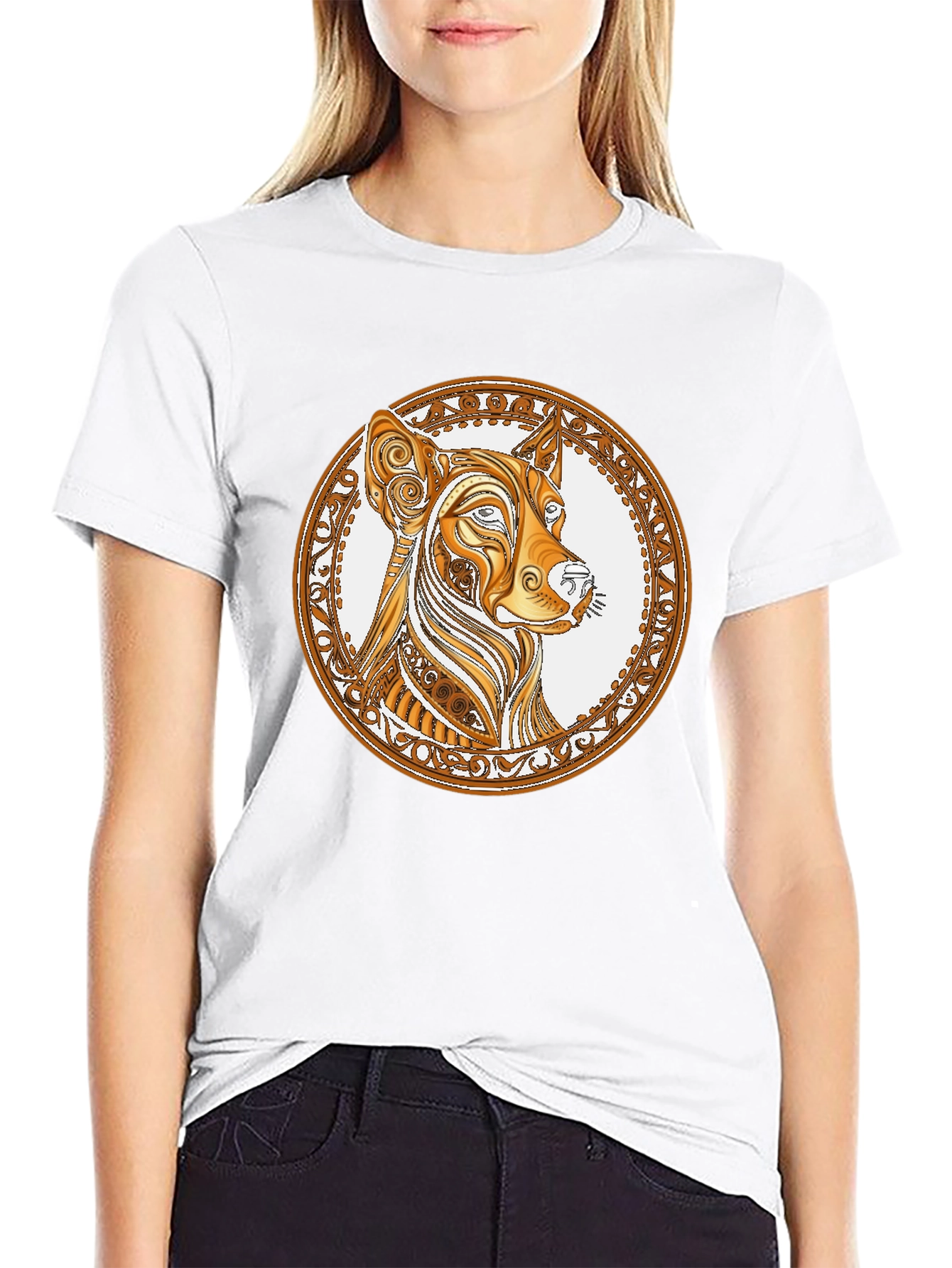 Stylish Black T-Shirt with Dog Graphic
