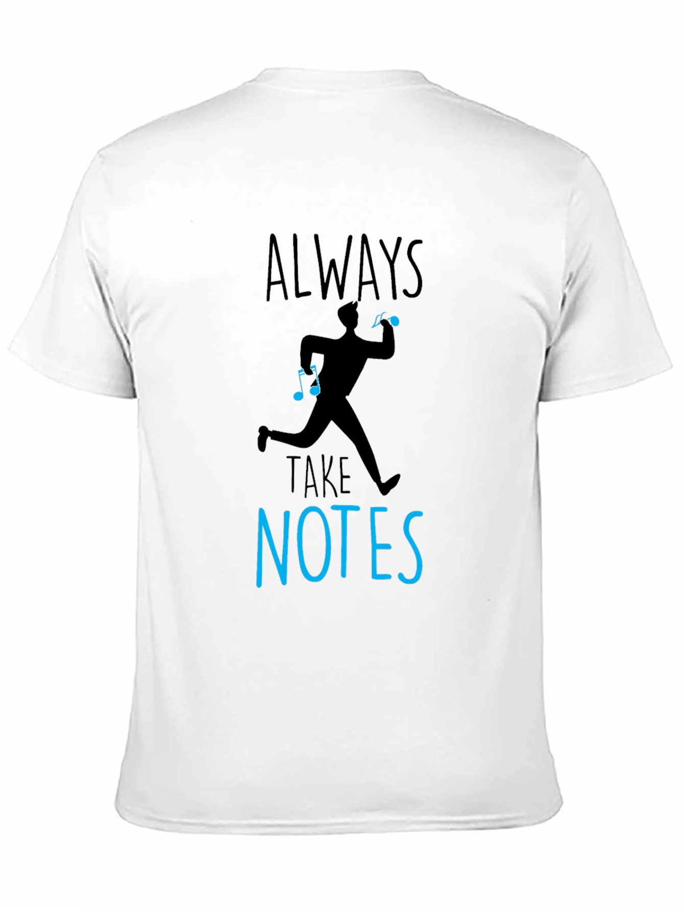 Always Take Notes Graphic Tee - Black Cotton Shirt
