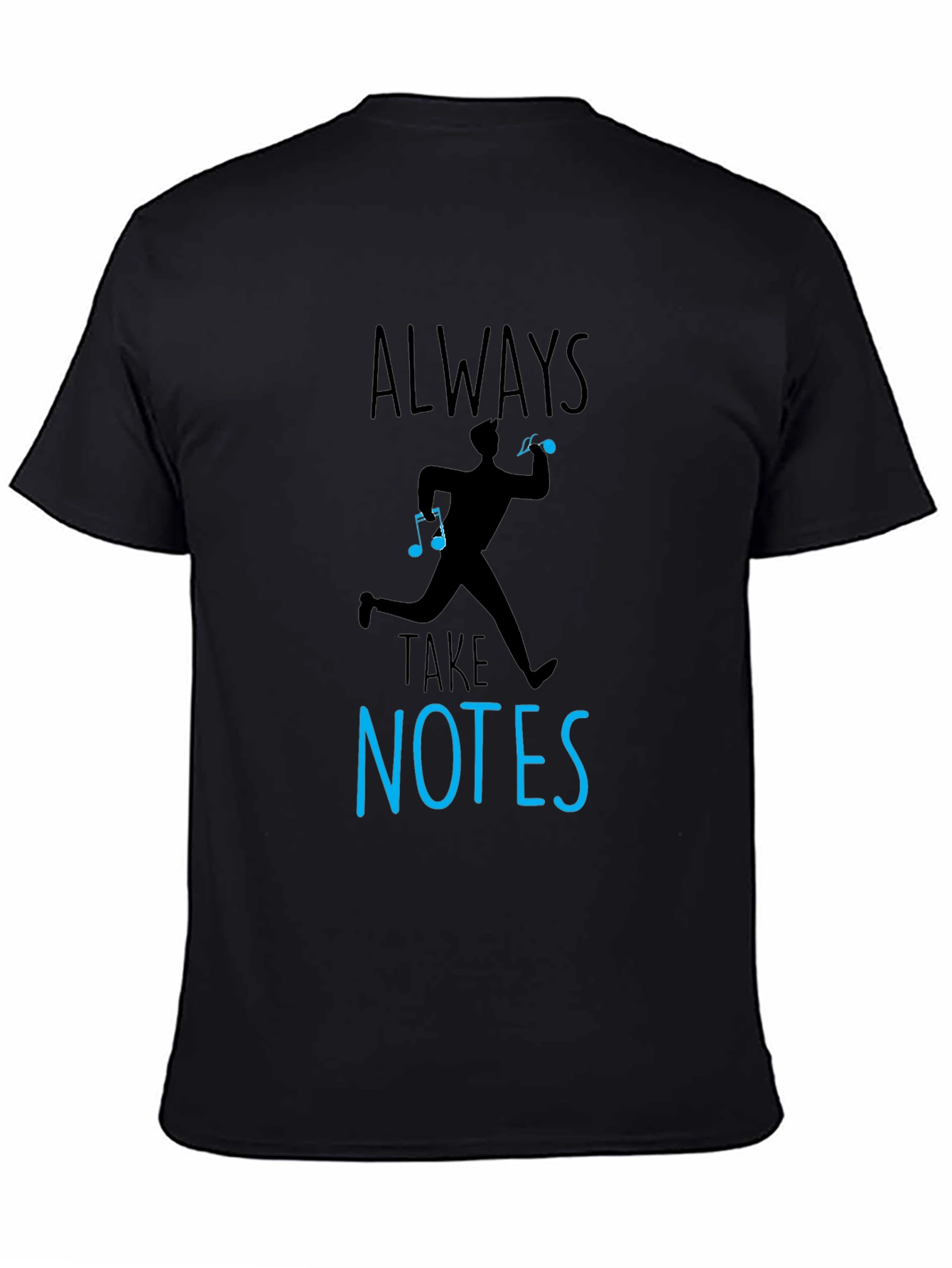 Always Take Notes Graphic Tee - Black Cotton Shirt