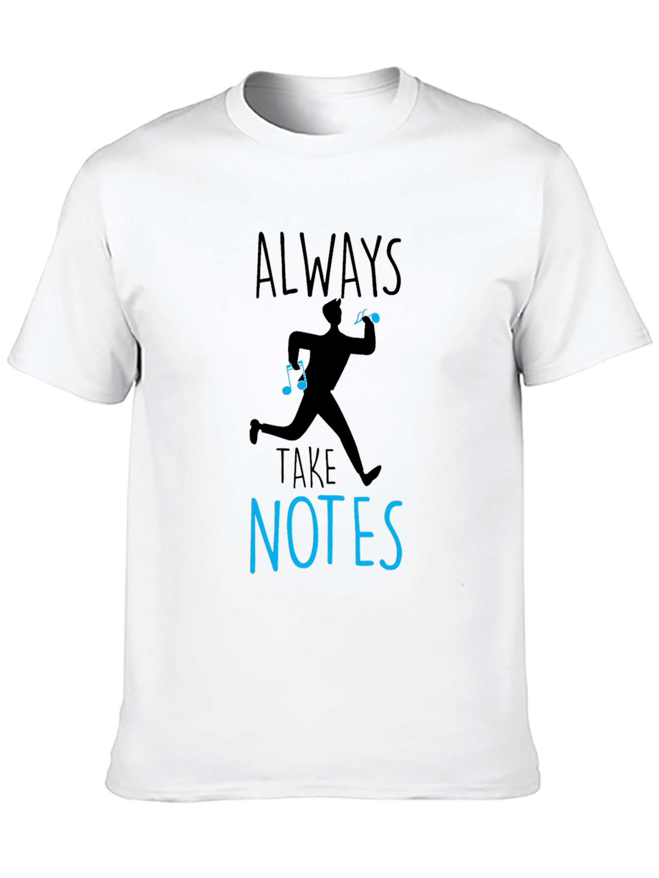 Always Take Notes Graphic Tee - Black Cotton Shirt