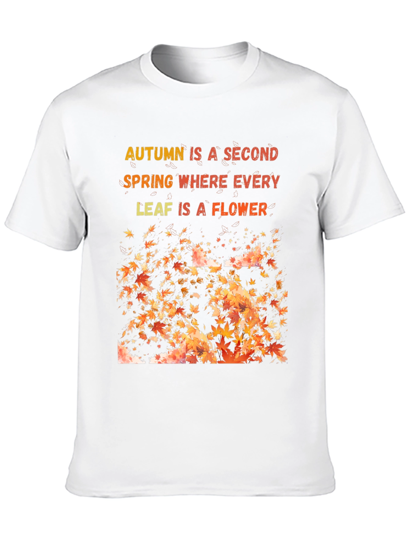 Autumn Leaves Graphic T-Shirt - Seasonal Style