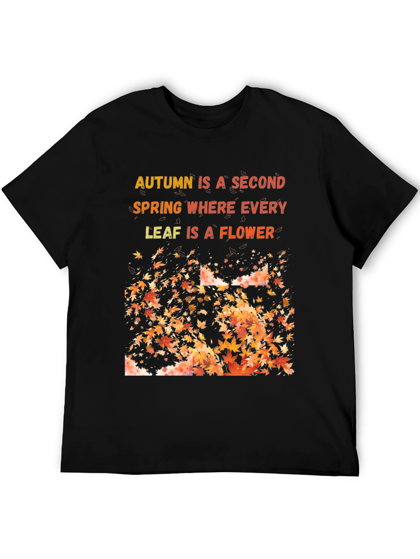 Autumn Leaves Graphic T-Shirt - Seasonal Style