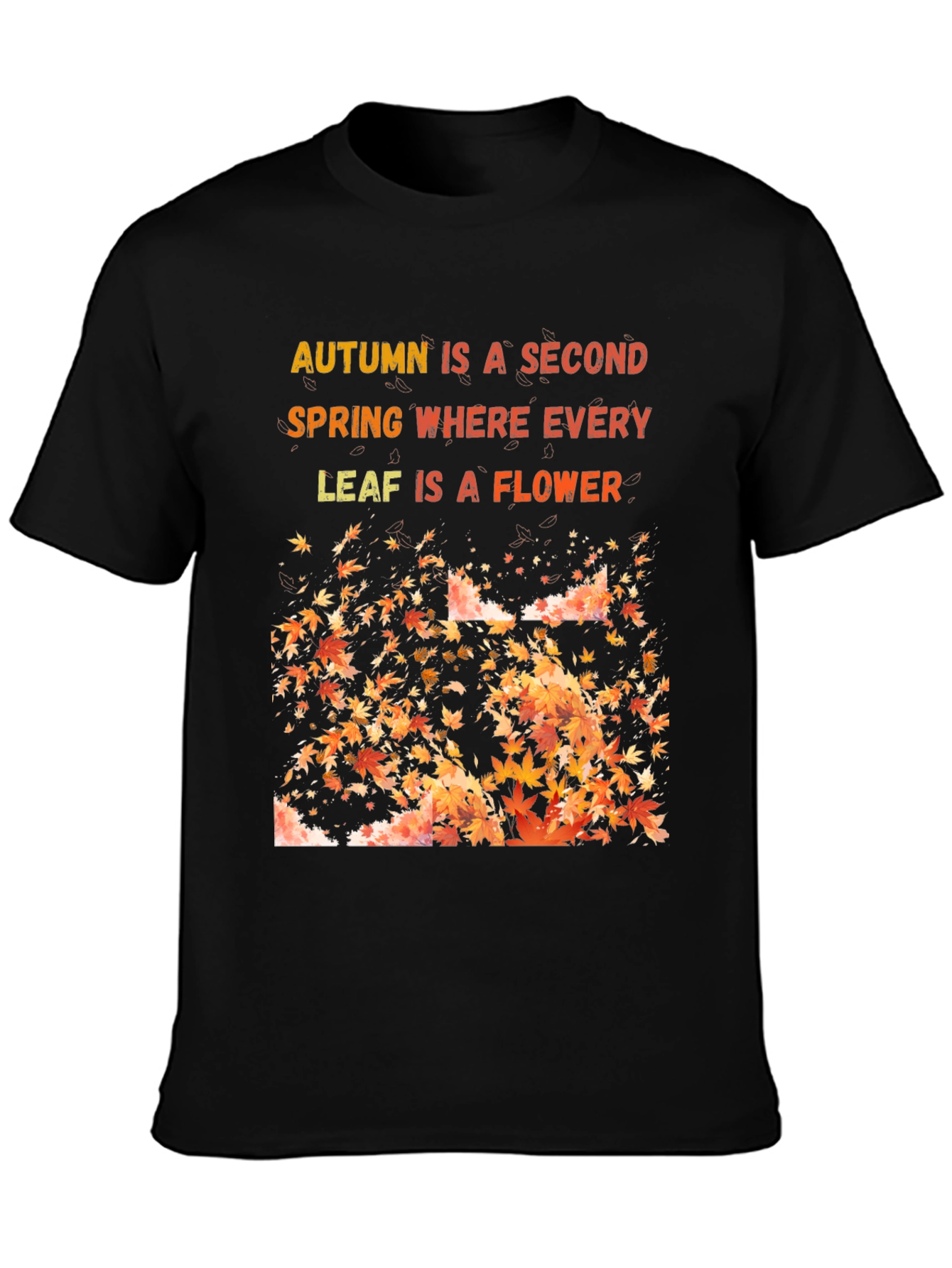 Autumn Leaves Graphic T-Shirt - Seasonal Style