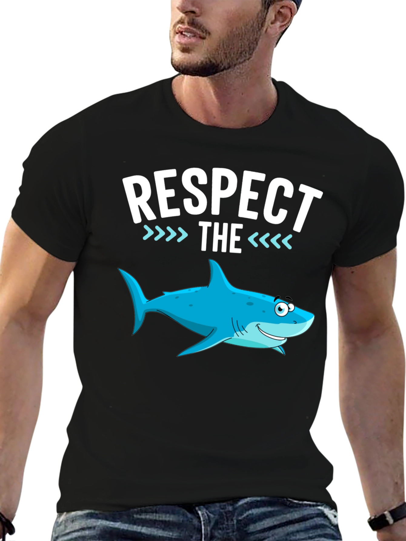 Respect the Shark Funny Graphic Tee