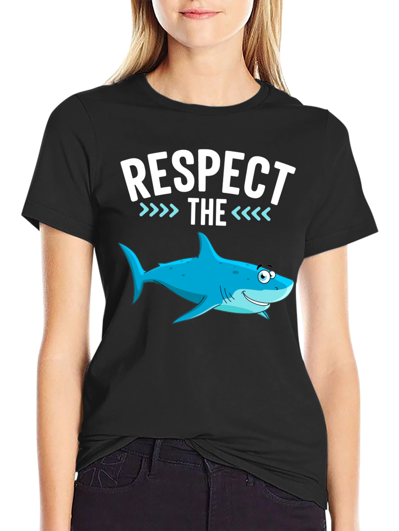 Respect the Shark Funny Graphic Tee