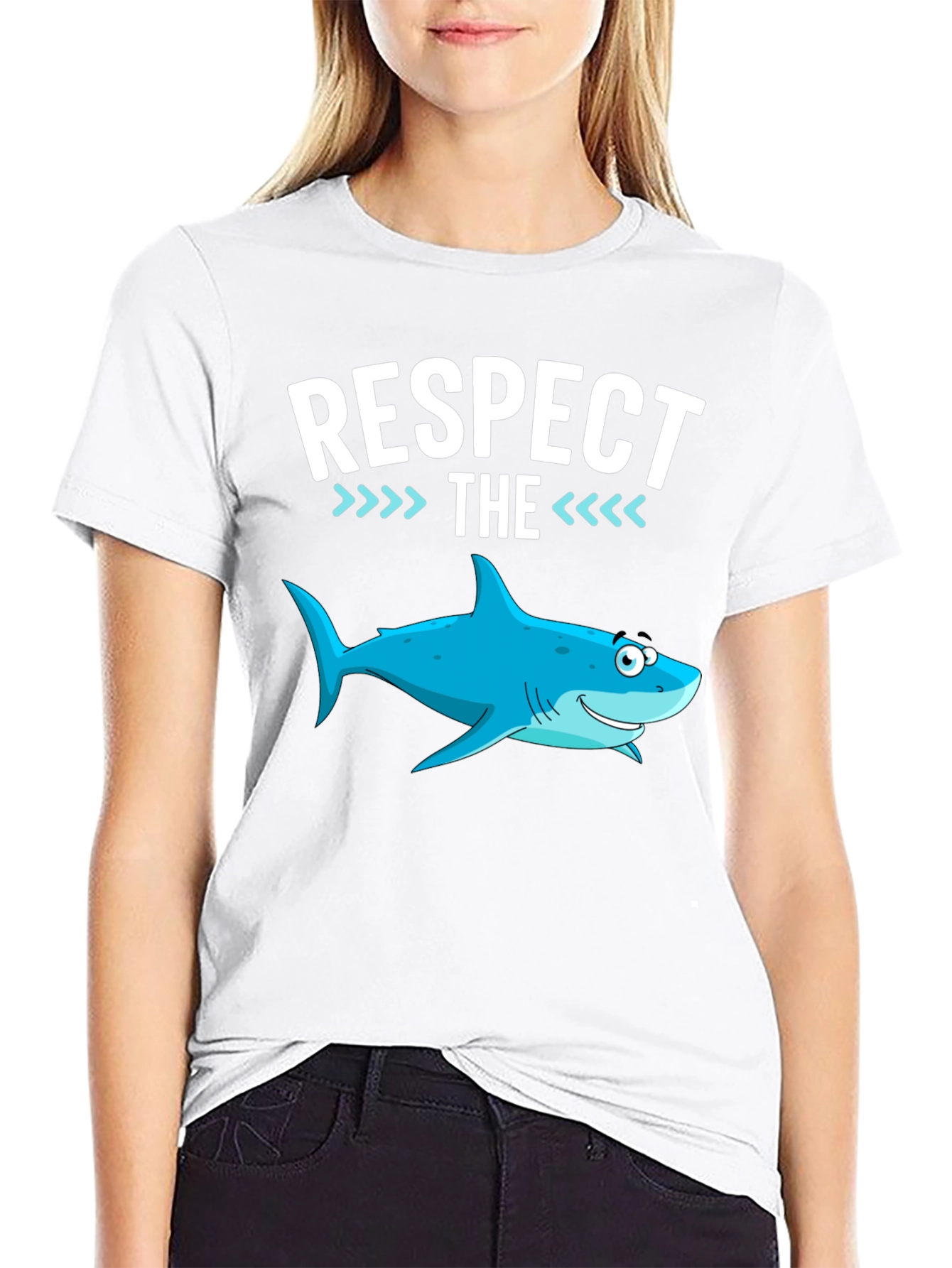 Respect the Shark Funny Graphic Tee