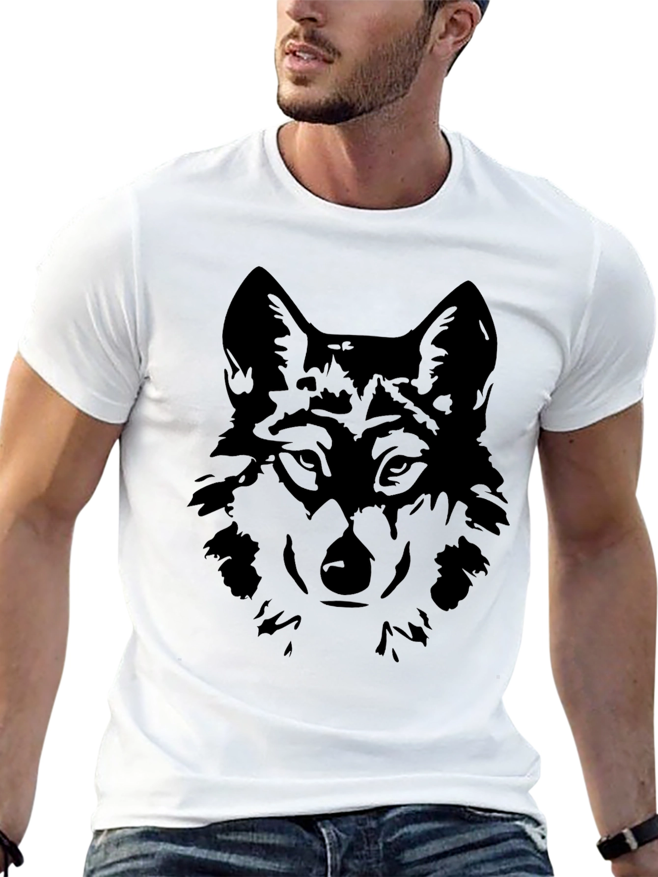 Black Wolf Graphic T-Shirt