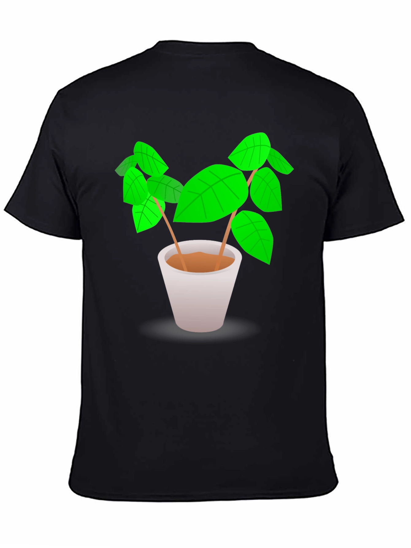 Plant Graphic Tee - Black Cotton Comfort