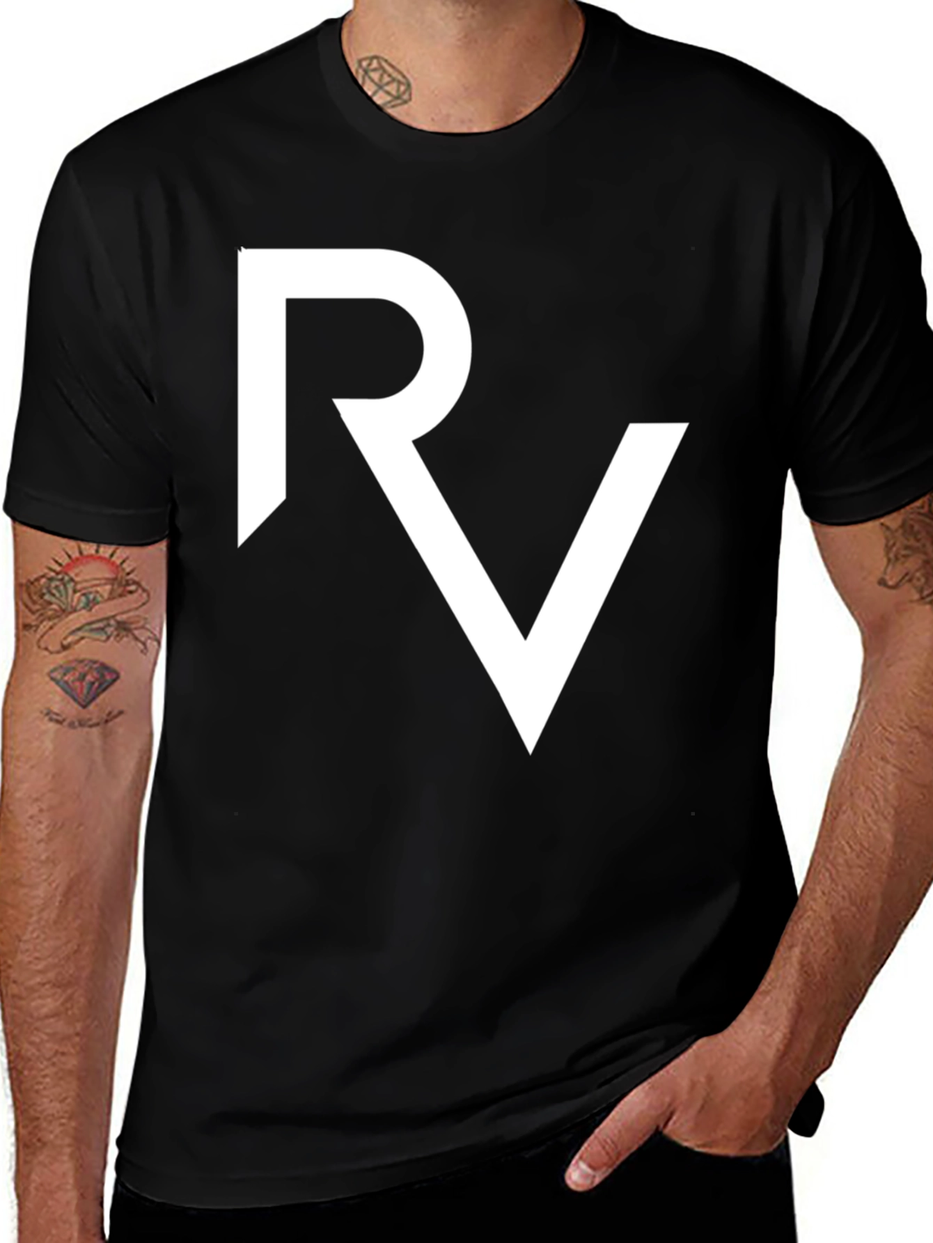 RV Logo Black T-Shirt