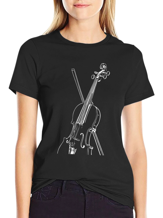Cello Graphic Tee - Musicians Black T-Shirt