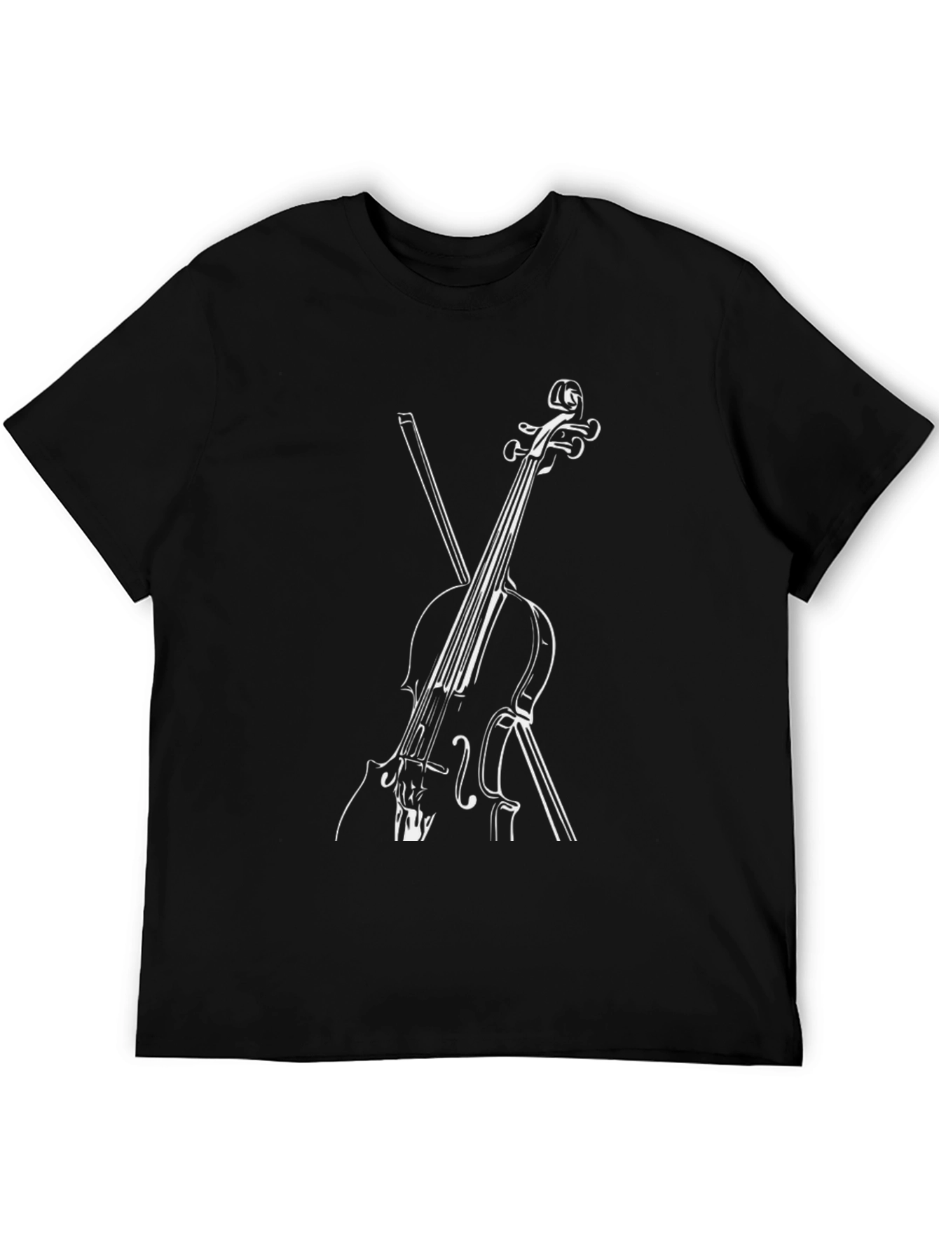Cello Graphic Tee - Musicians Black T-Shirt