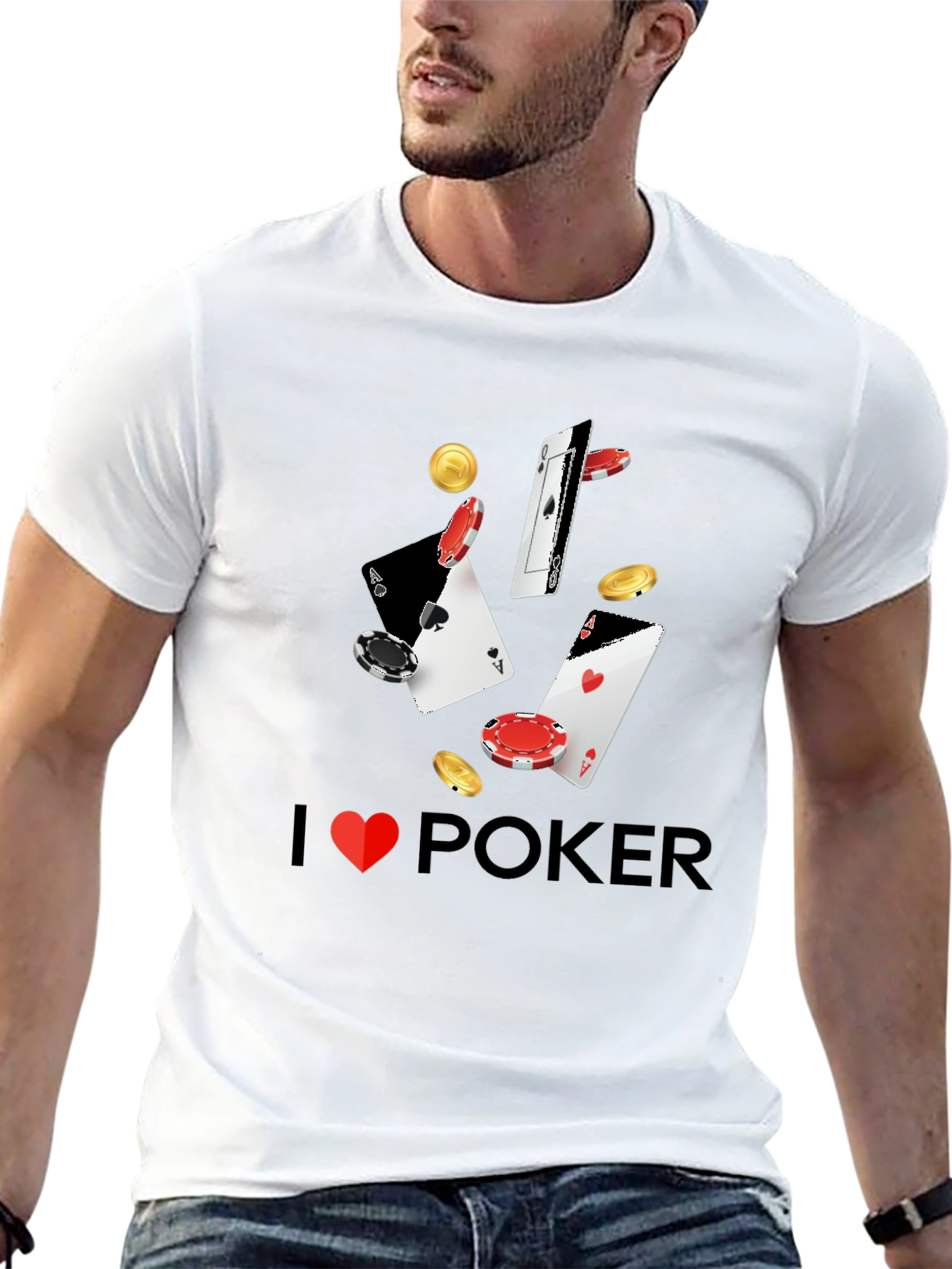I Heart Poker T-Shirt - Casino Card Design
