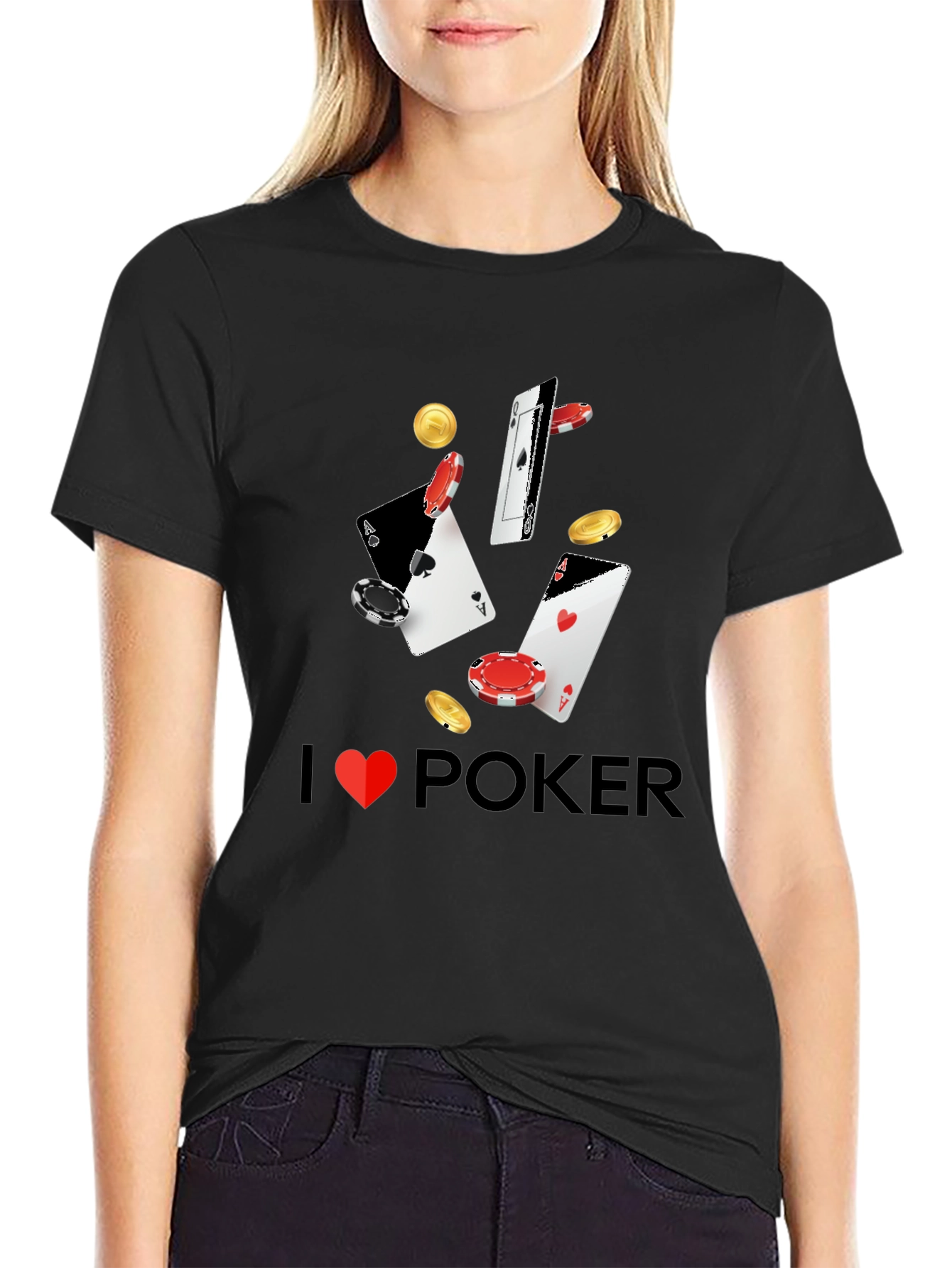 I Heart Poker T-Shirt - Casino Card Design
