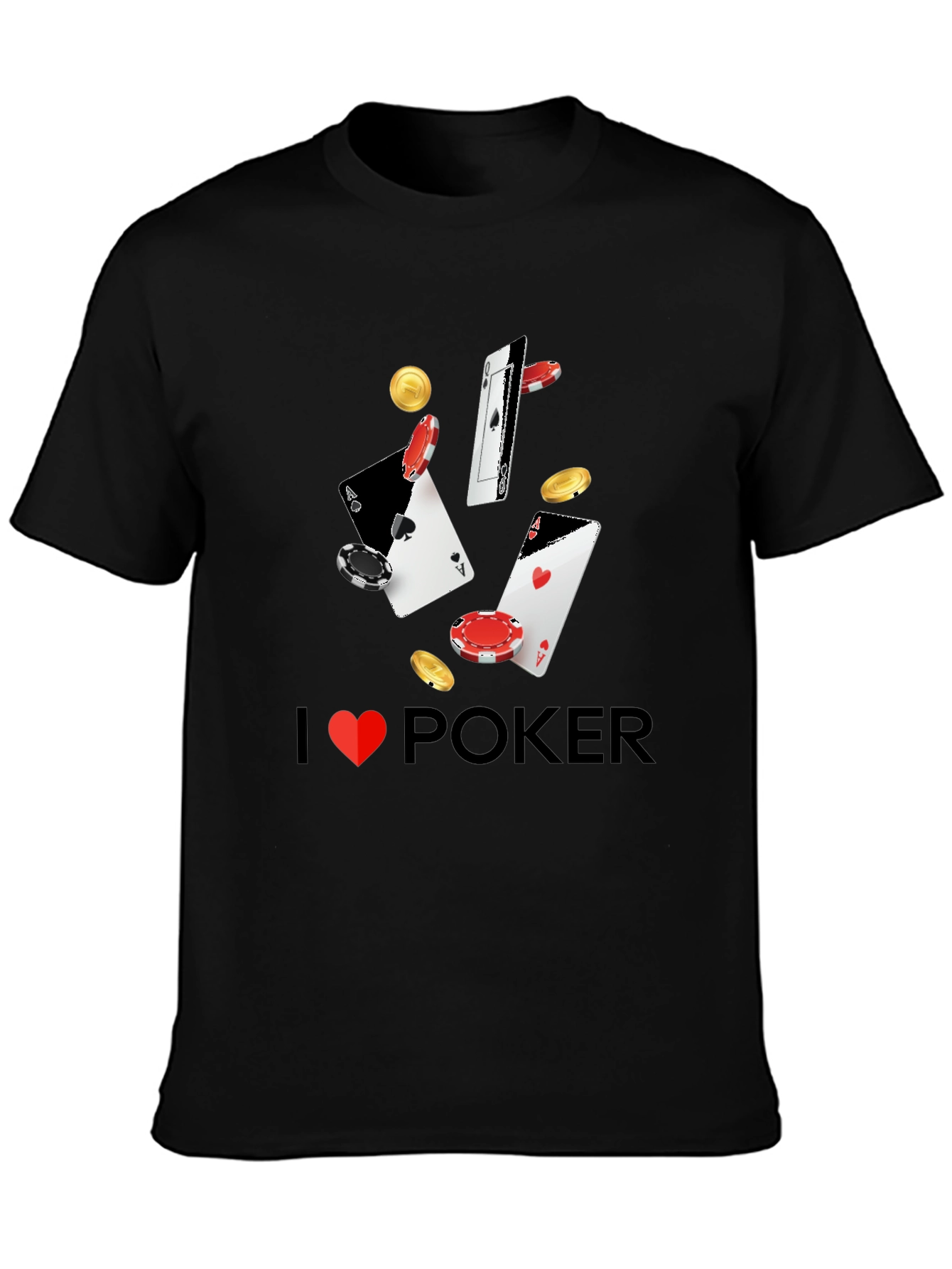 I Heart Poker T-Shirt - Casino Card Design
