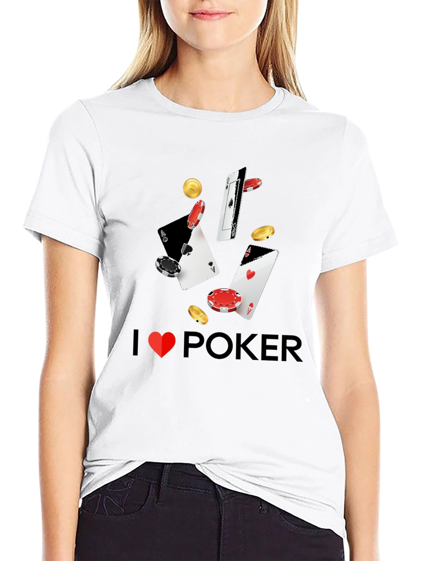 I Heart Poker T-Shirt - Casino Card Design