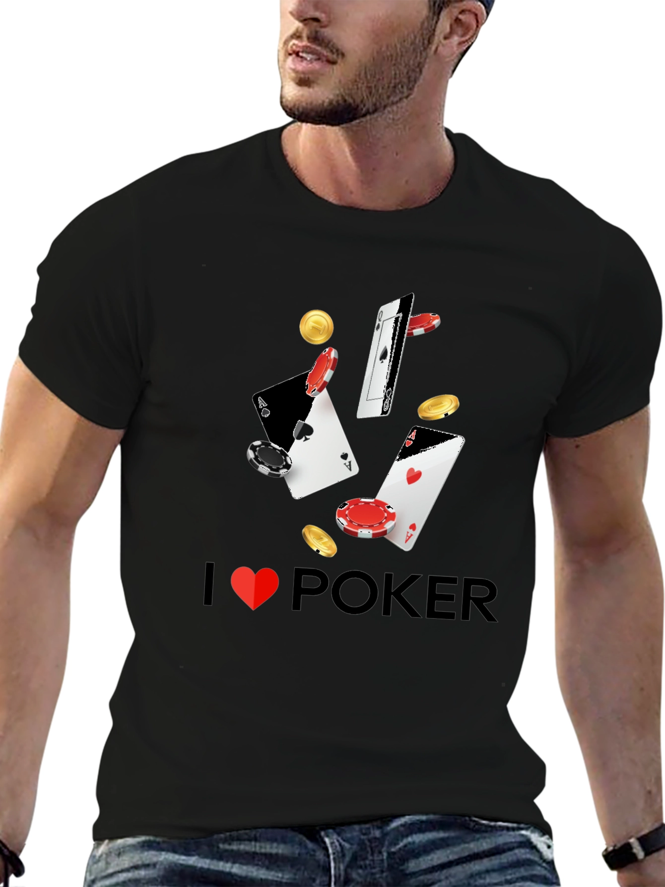I Heart Poker T-Shirt - Casino Card Design