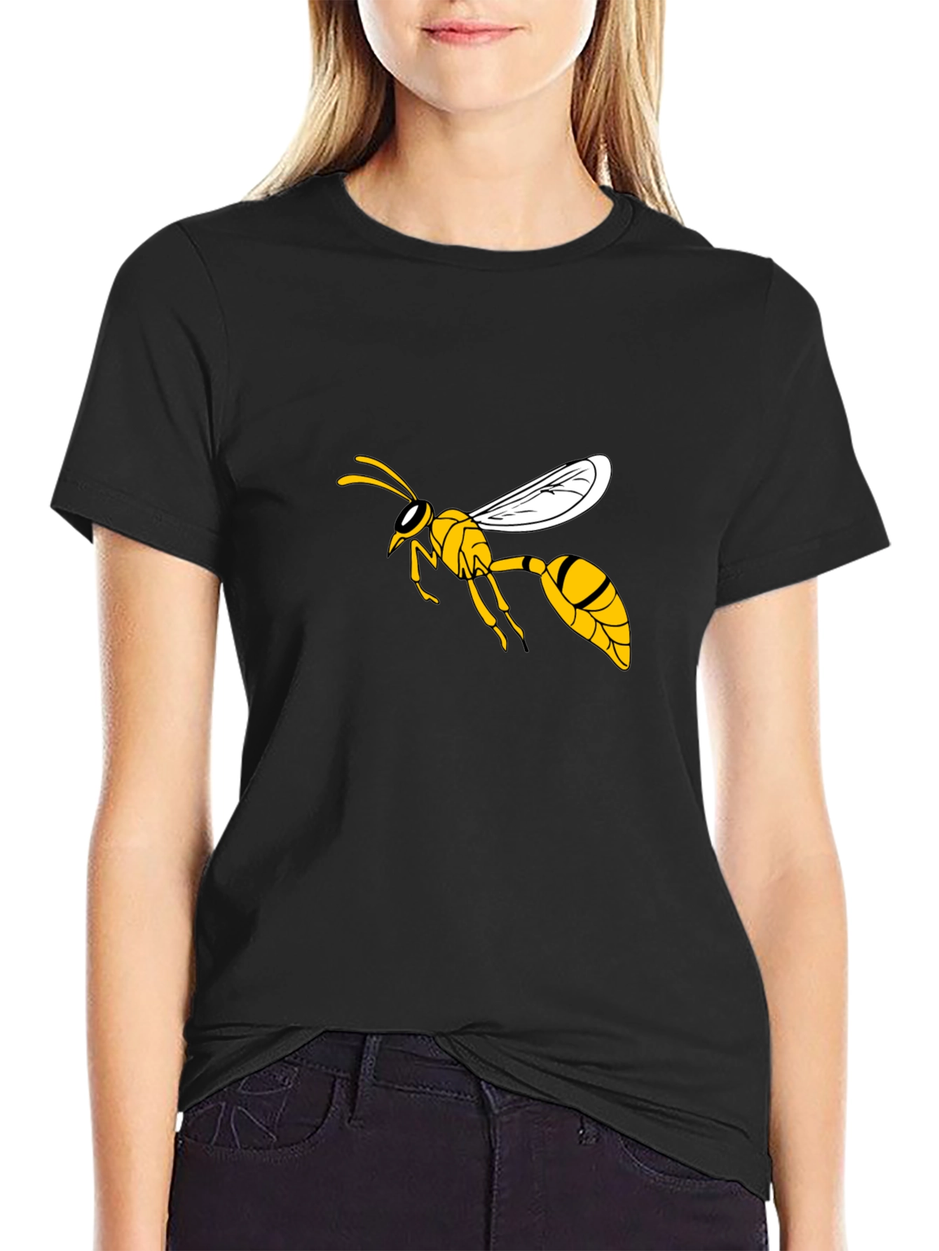 Wasp Graphic T-Shirt - Stylish Black Tee