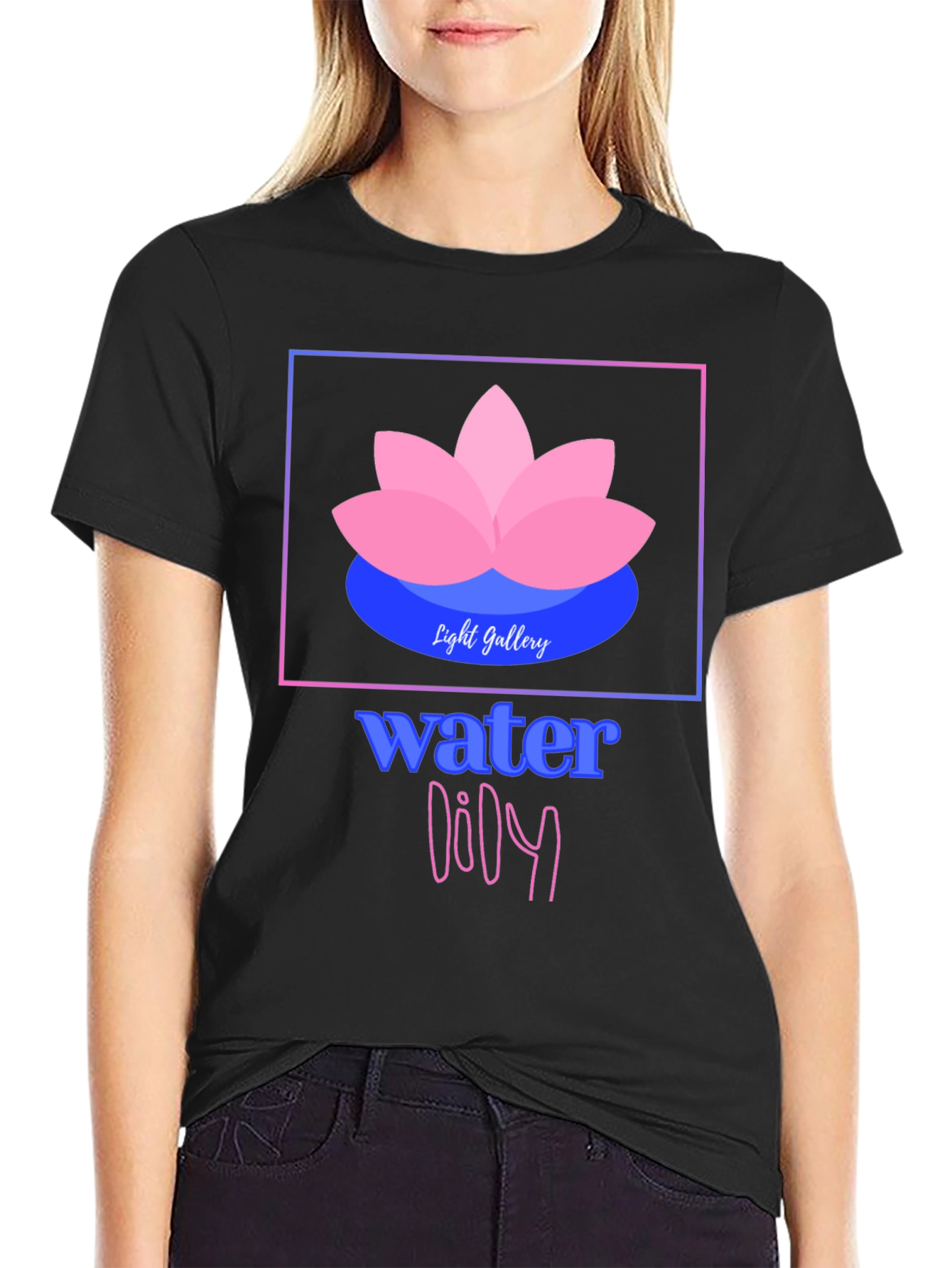 Lotus Flower Graphic Tee - Light Gallery Design