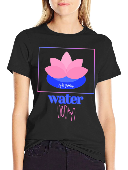 Lotus Flower Graphic Tee - Light Gallery Design