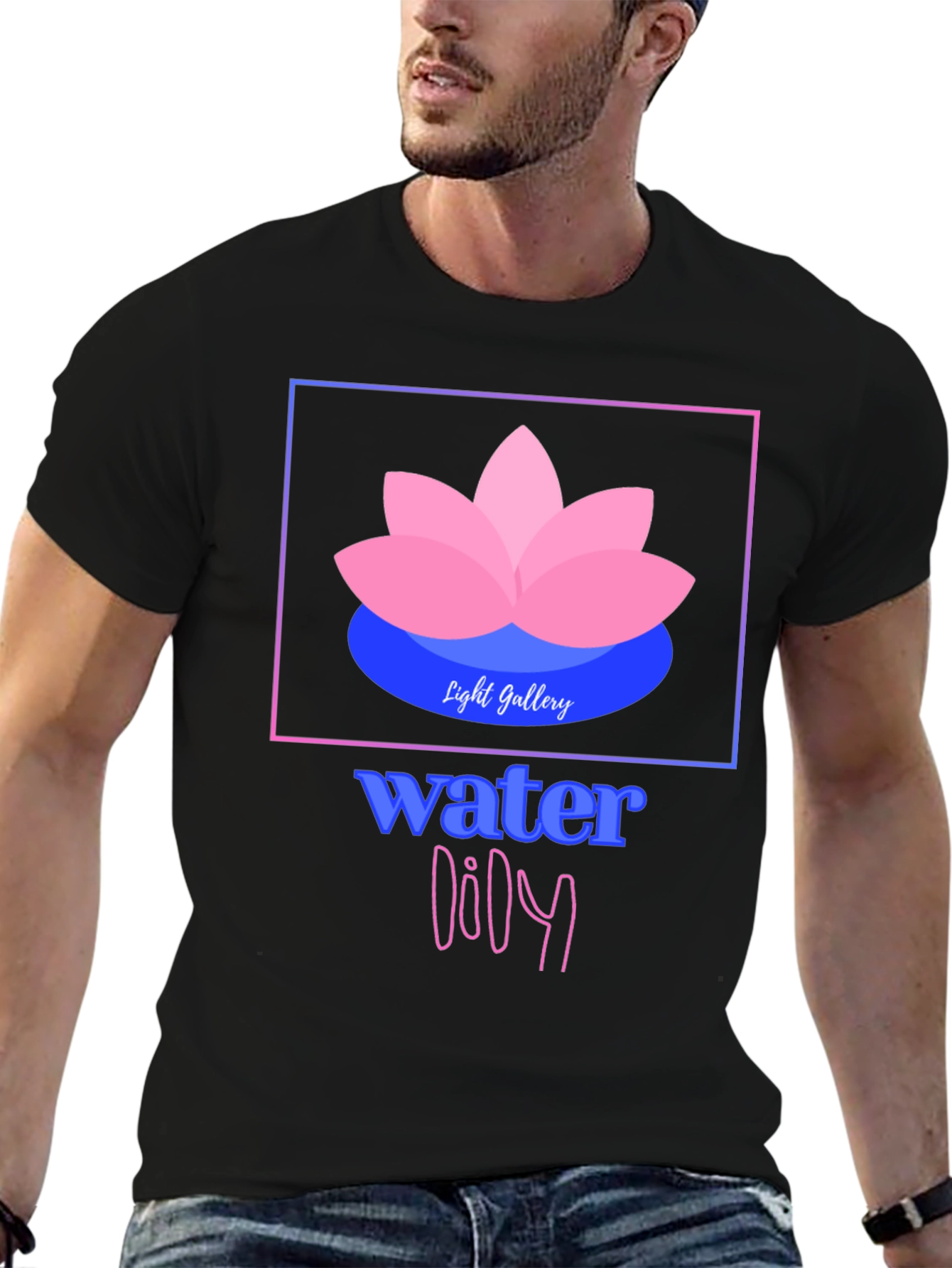 Lotus Flower Graphic Tee - Light Gallery Design