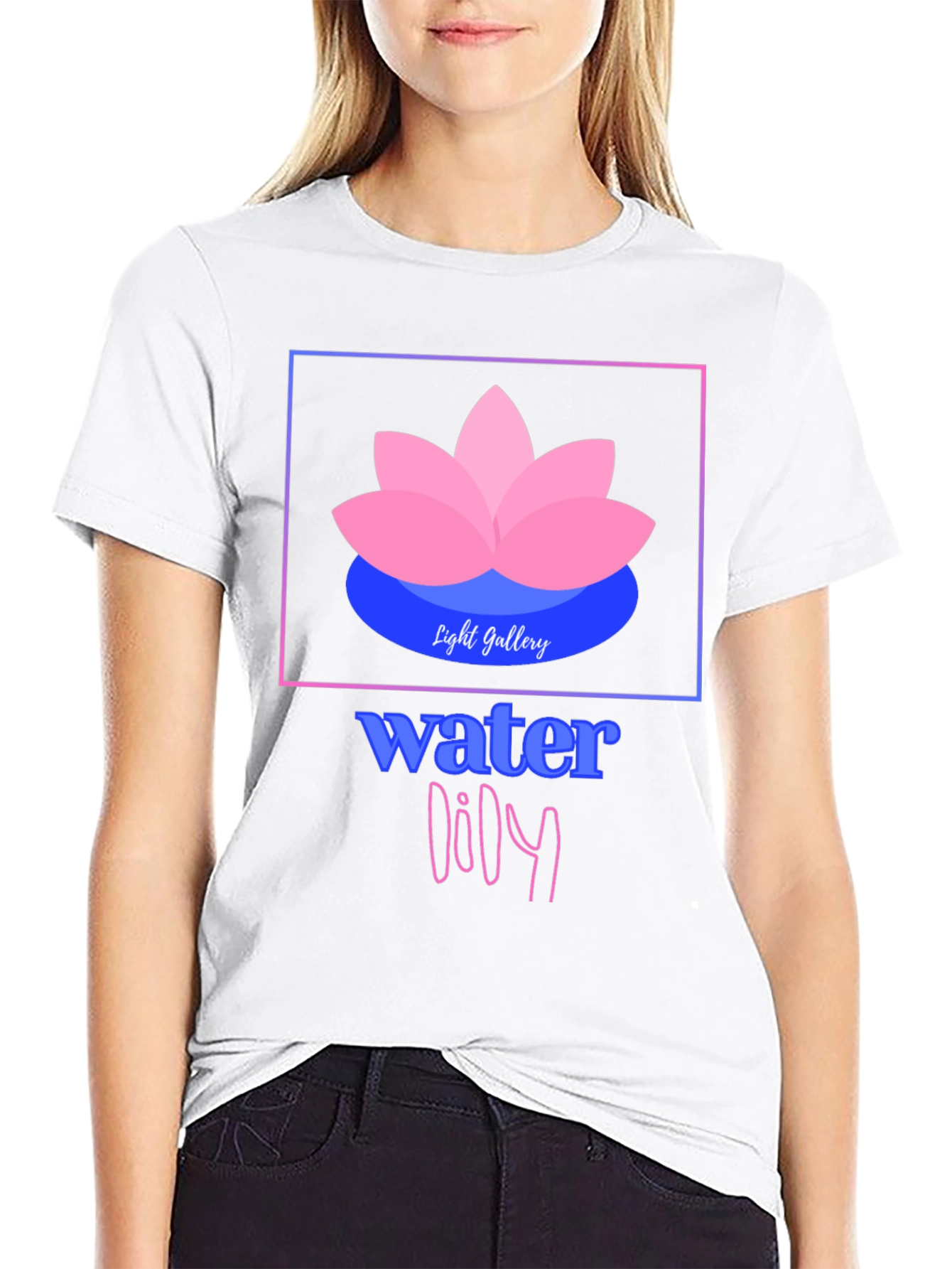 Lotus Flower Graphic Tee - Light Gallery Design