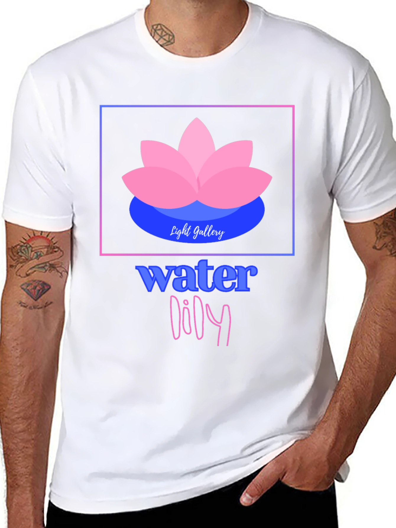 Lotus Flower Graphic Tee - Light Gallery Design