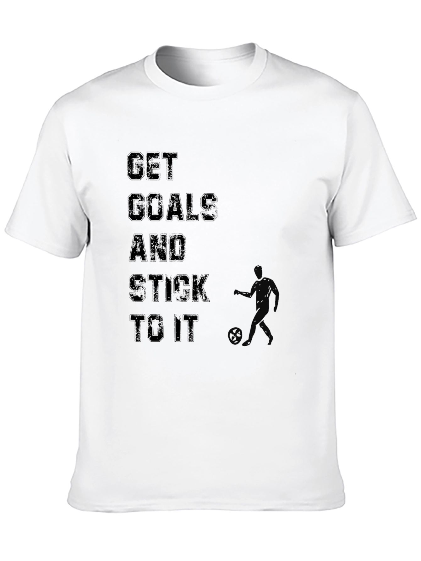 Get Goals and Stick to it Black Graphic Tee