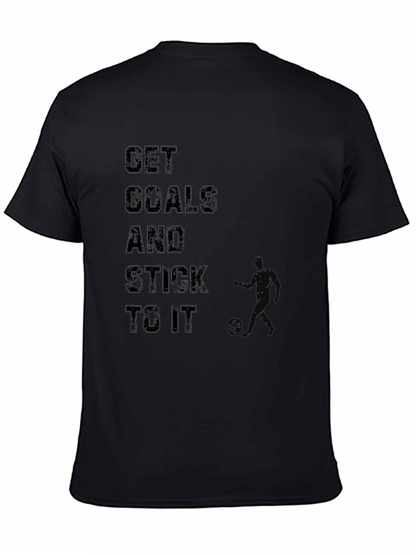 Get Goals and Stick to it Black Graphic Tee