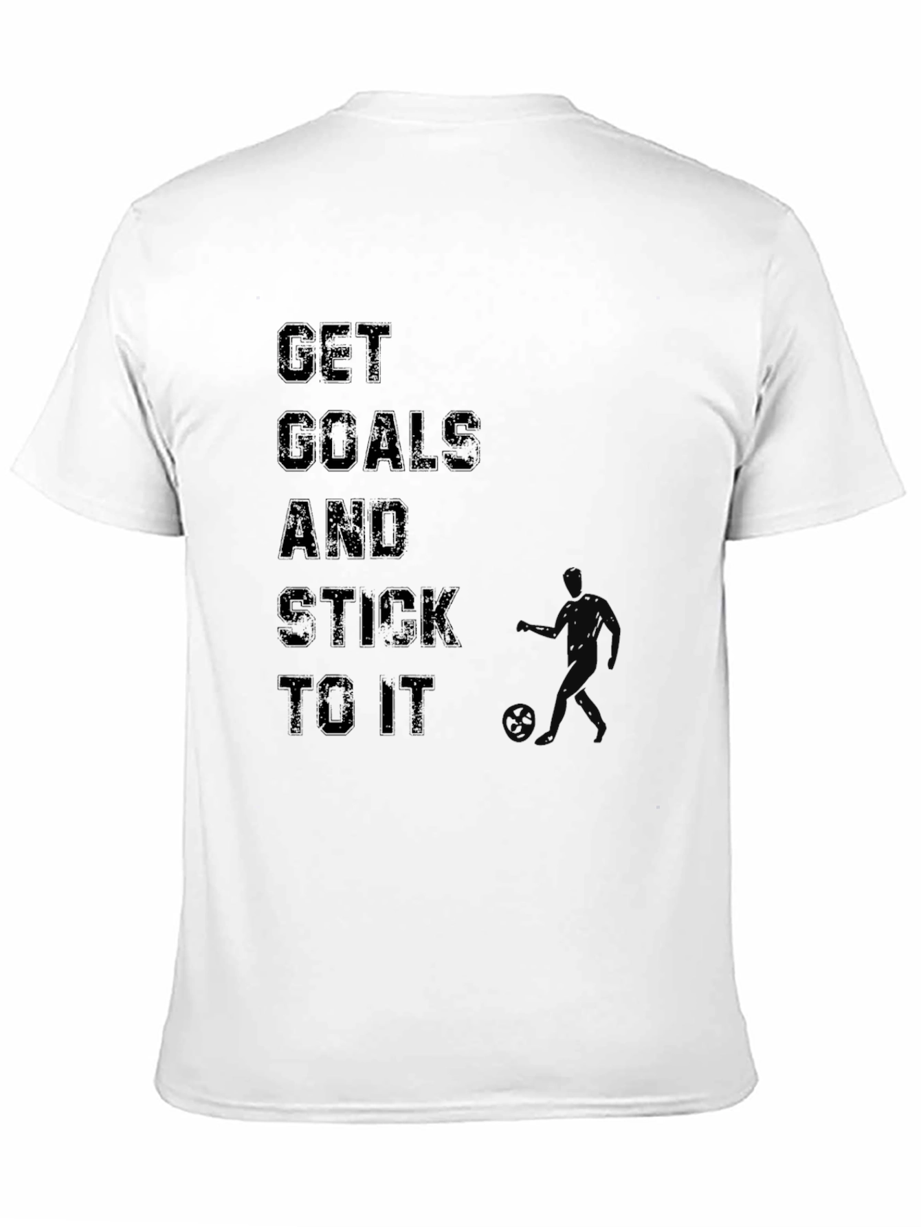 Get Goals and Stick to it Black Graphic Tee