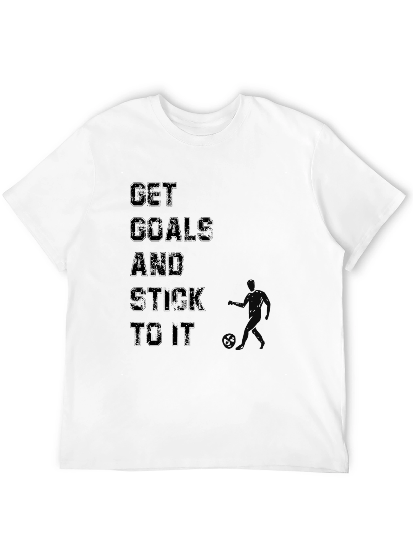 Get Goals and Stick to it Black Graphic Tee