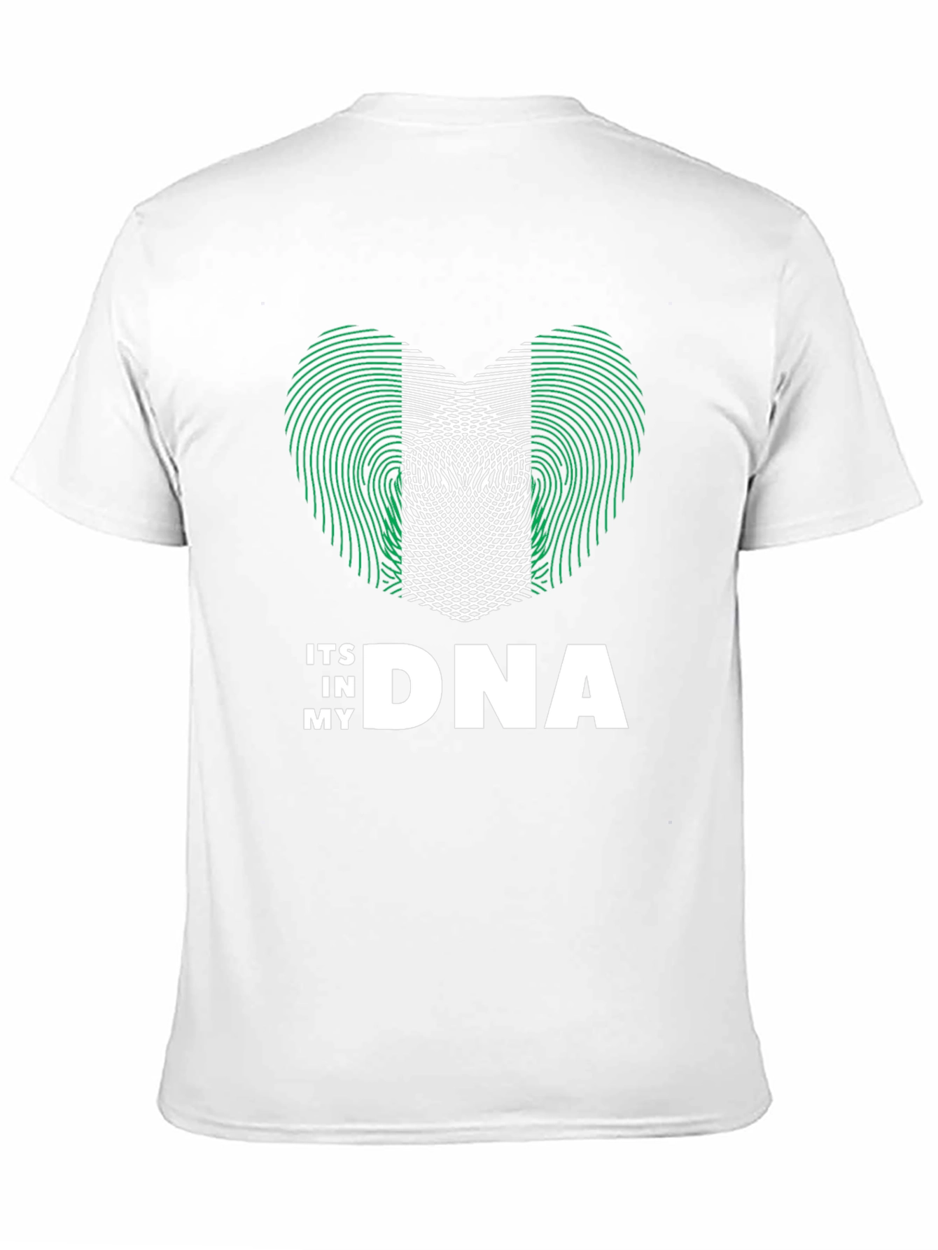 Nigeria Flag Heart DNA T-Shirt - Patriotic Pride