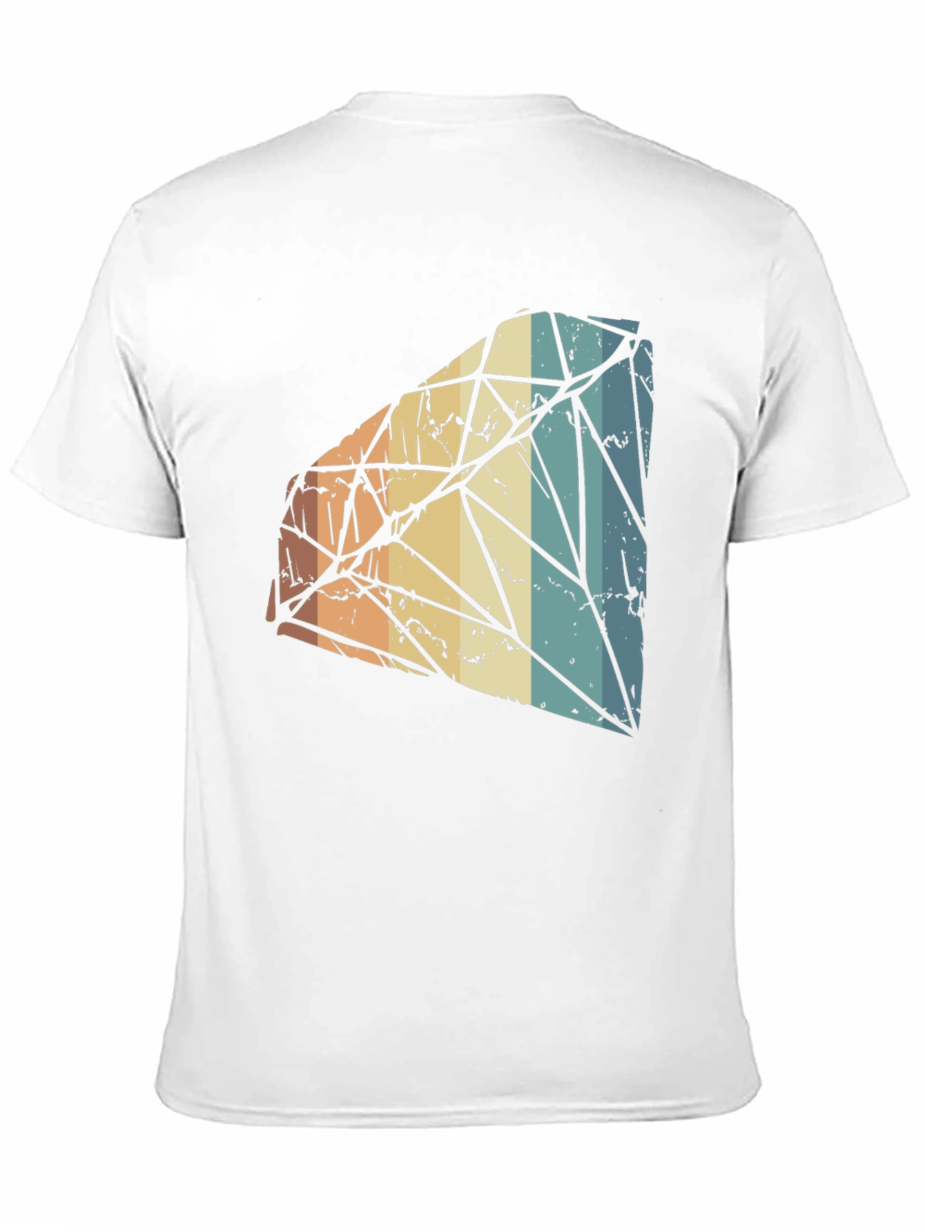Retro Diamond Graphic Tee - Black Cotton Blend T-Shirt