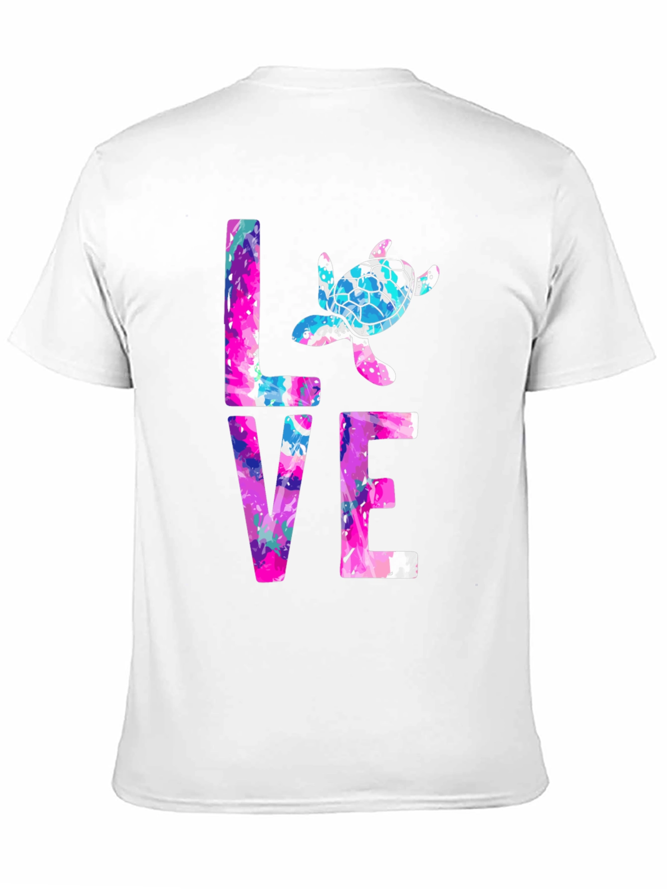 Turtle Love Graphic Tee - Black Cotton Blend