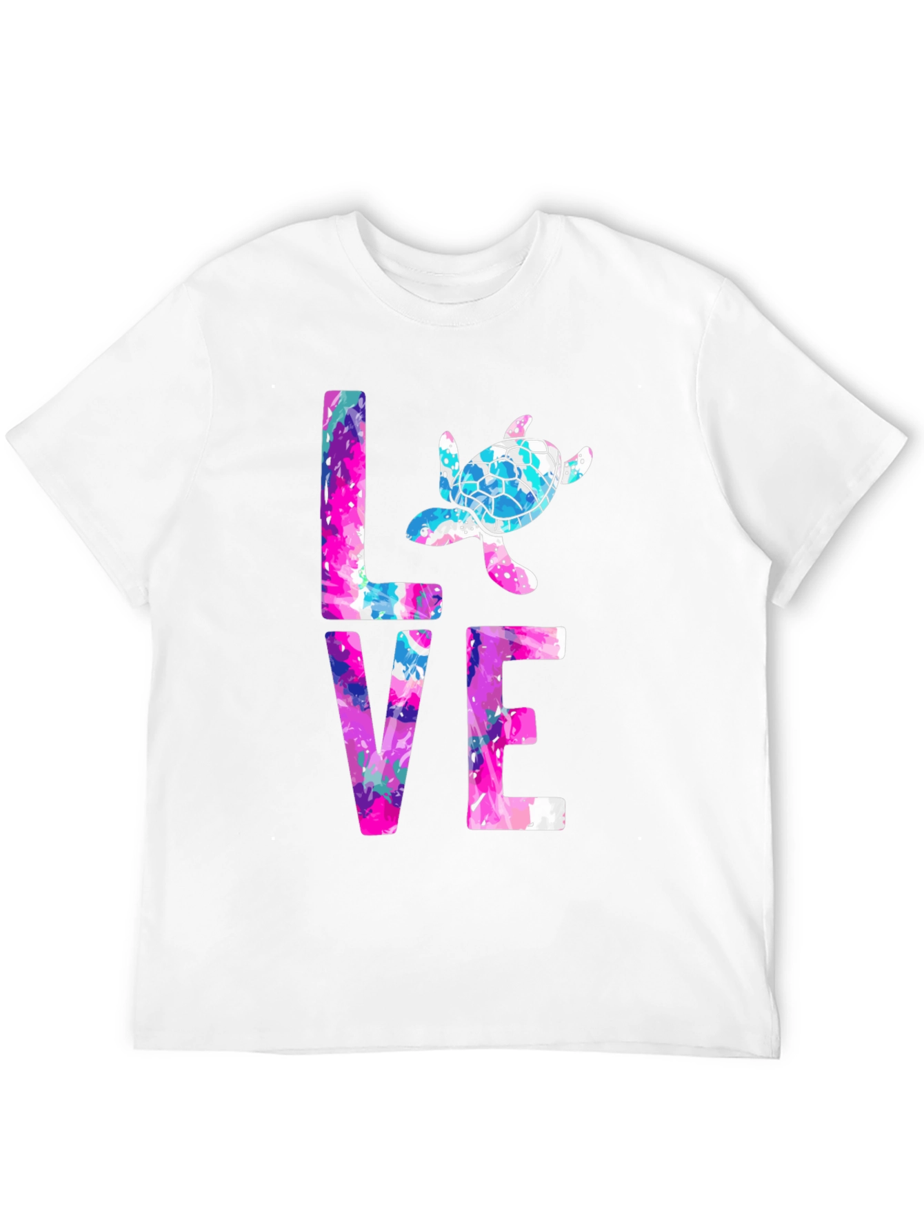 Turtle Love Graphic Tee - Black Cotton Blend