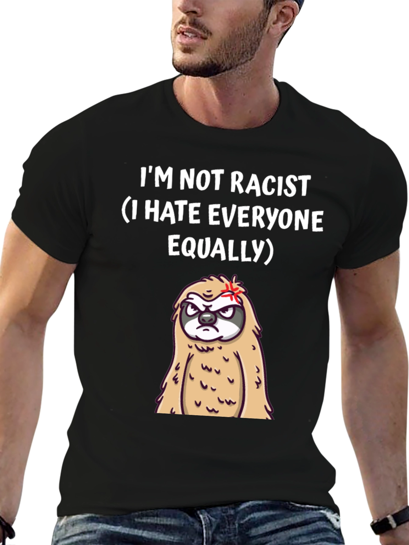 Im Not Racist Sloth Graphic T-Shirt