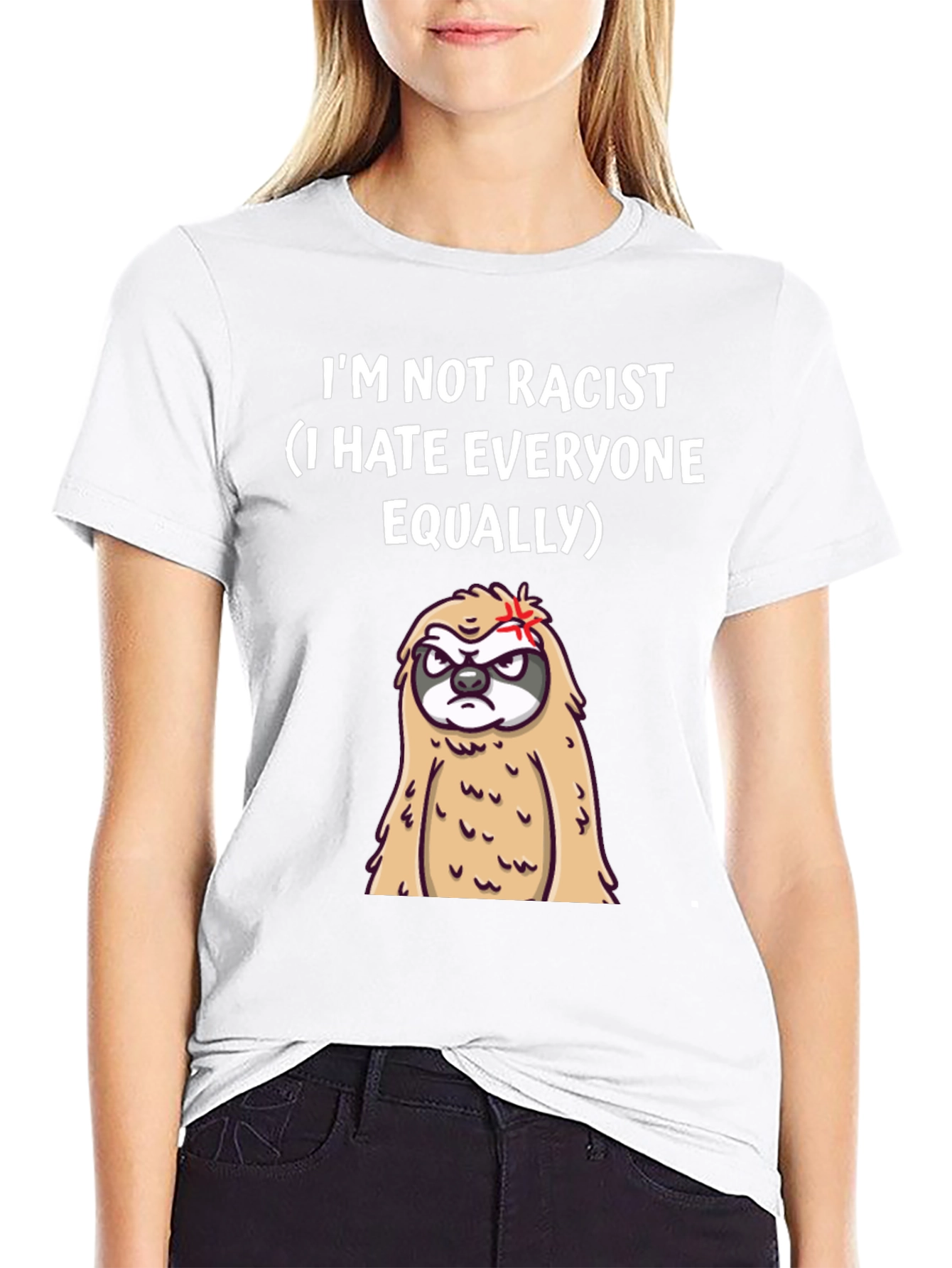 Im Not Racist Sloth Graphic T-Shirt