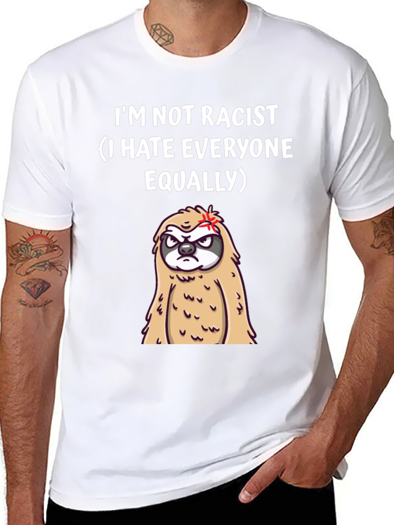 Im Not Racist Sloth Graphic T-Shirt