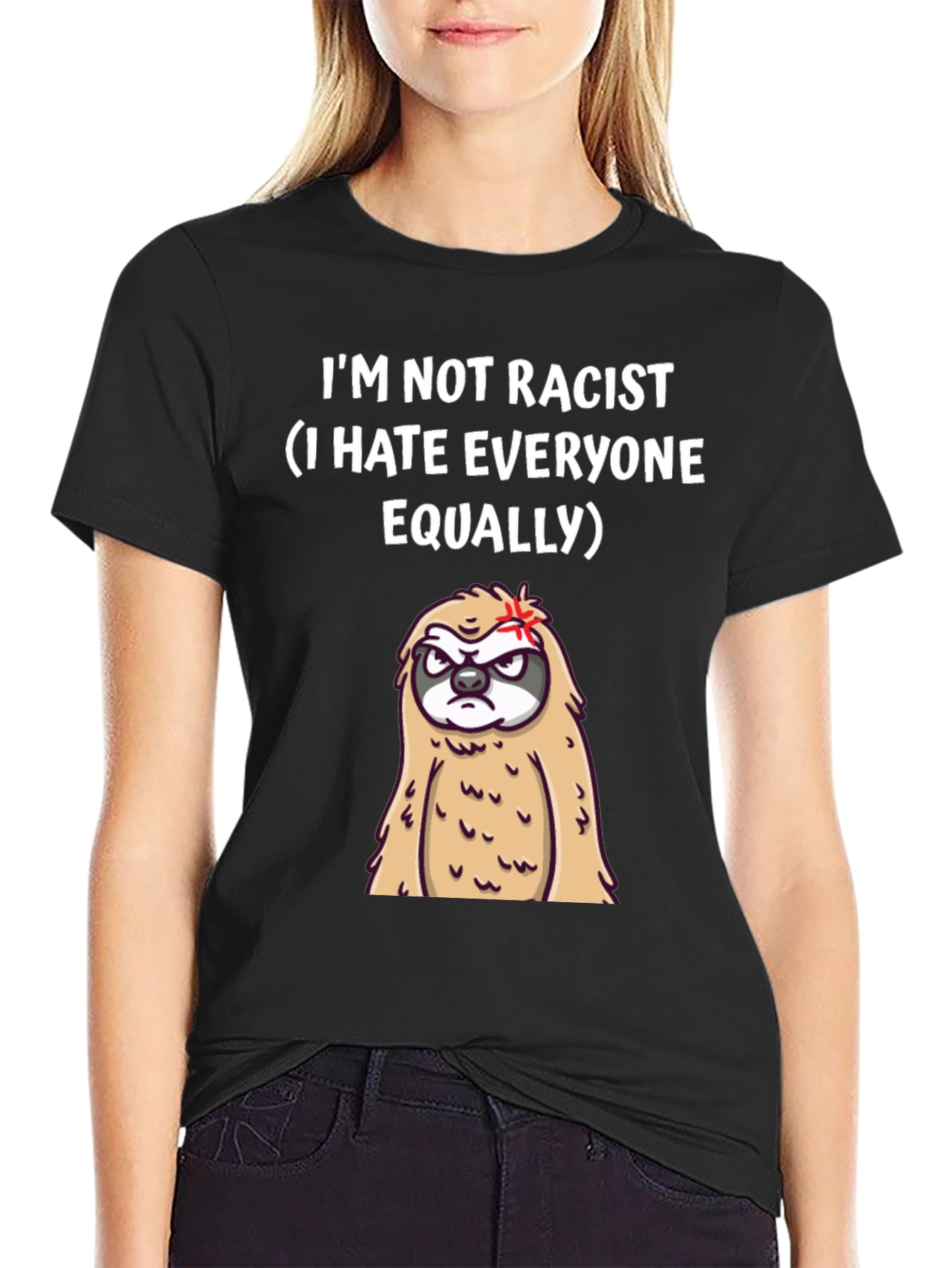 Im Not Racist Sloth Graphic T-Shirt