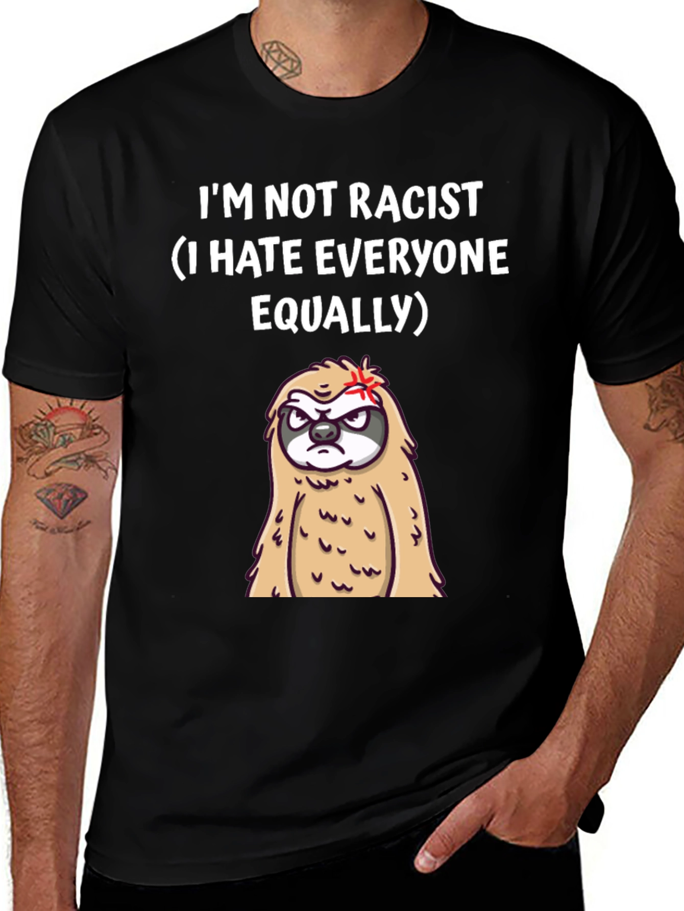 Im Not Racist Sloth Graphic T-Shirt