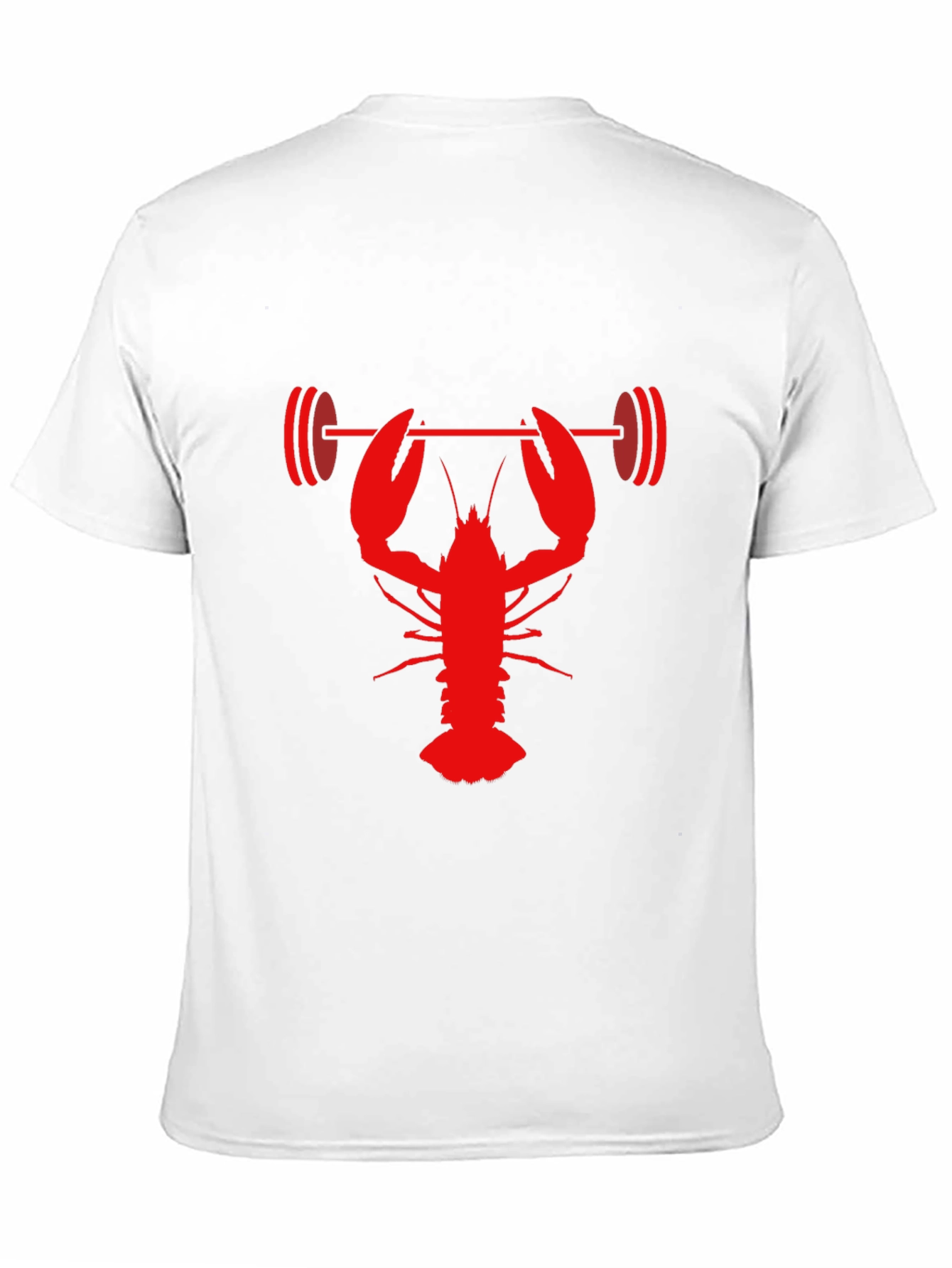 Lobster Lifting Barbell Graphic T-Shirt