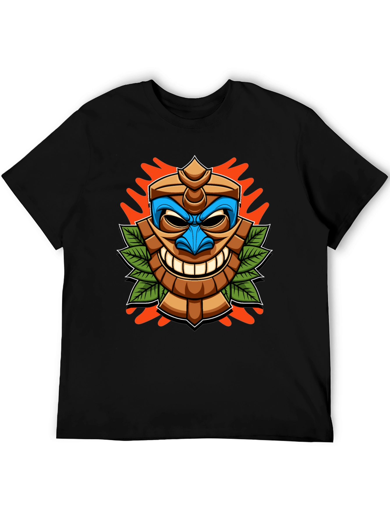Fun Tiki Head Graphic T-Shirt