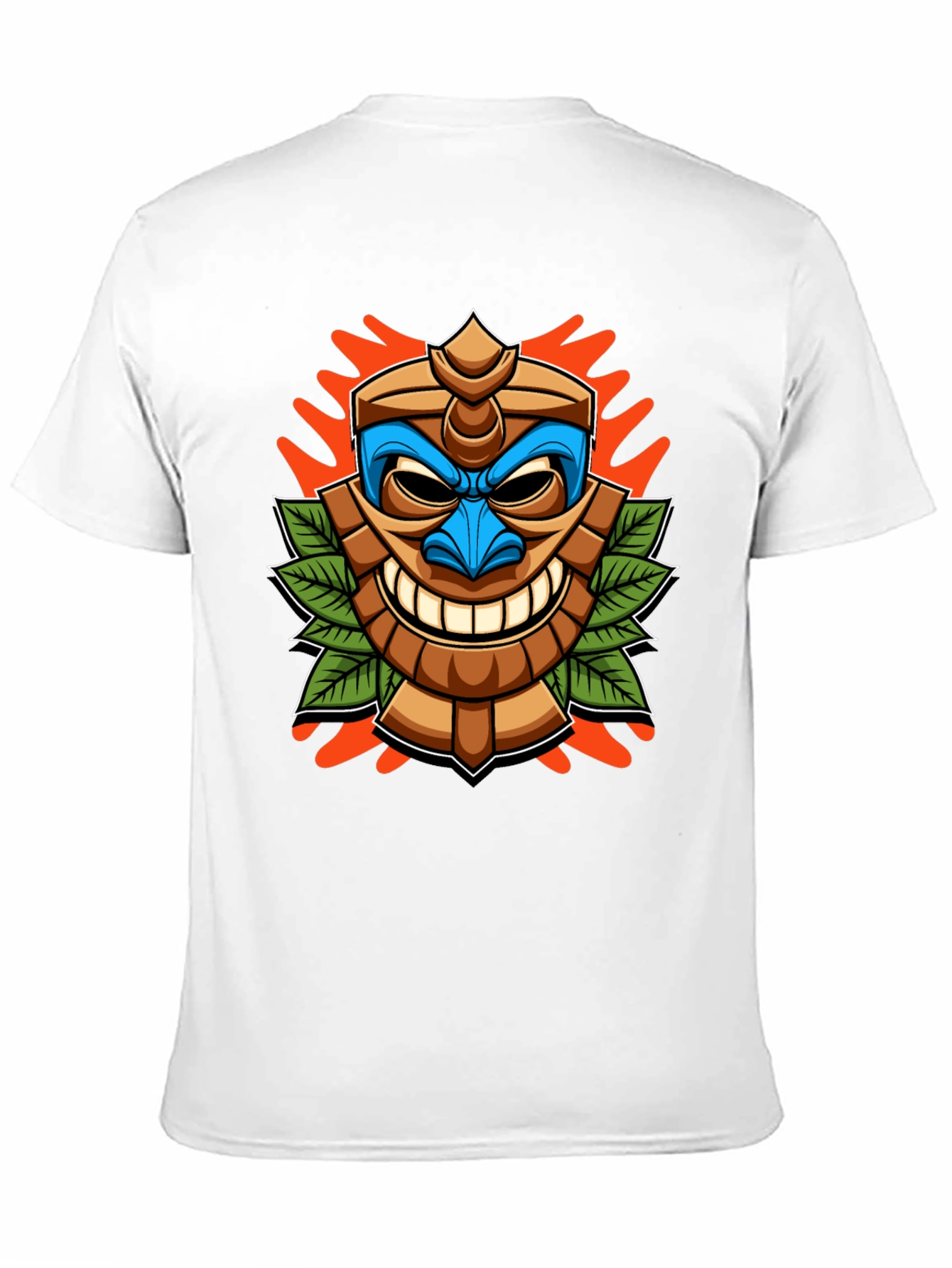 Fun Tiki Head Graphic T-Shirt
