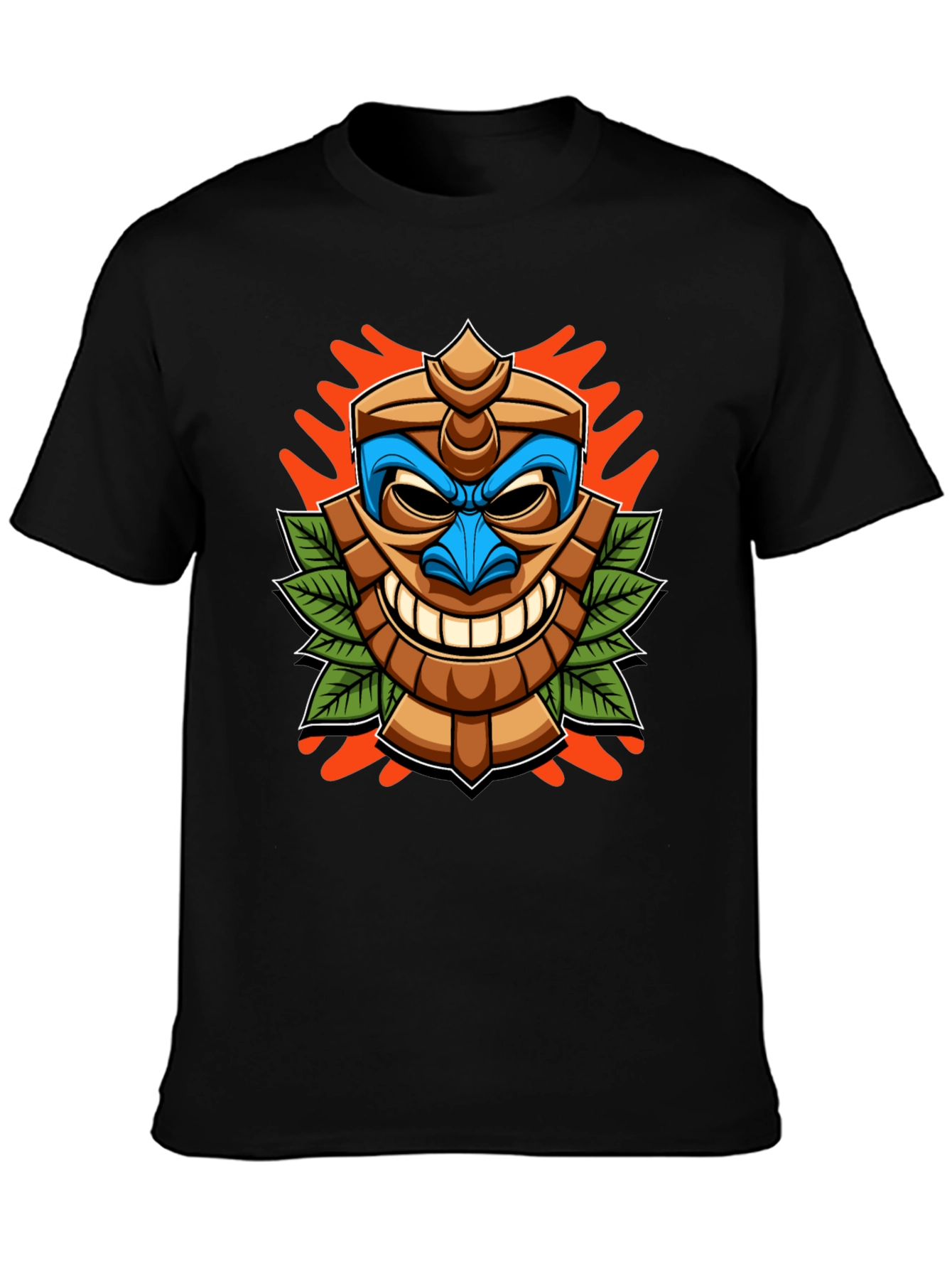 Fun Tiki Head Graphic T-Shirt