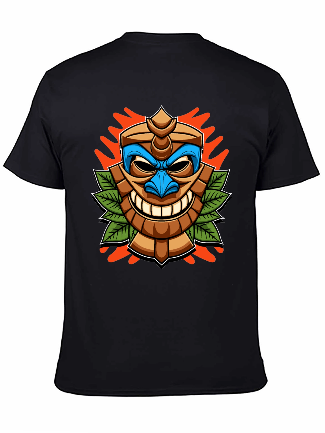 Fun Tiki Head Graphic T-Shirt