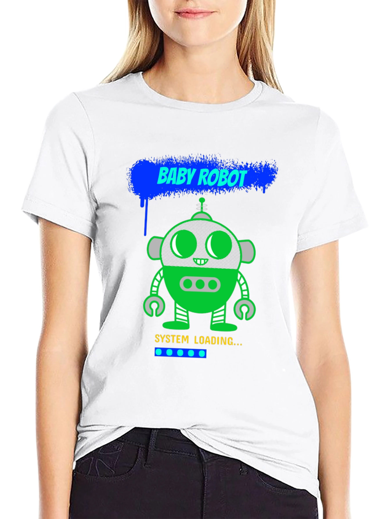 Baby Robot System Loading Graphic Tee