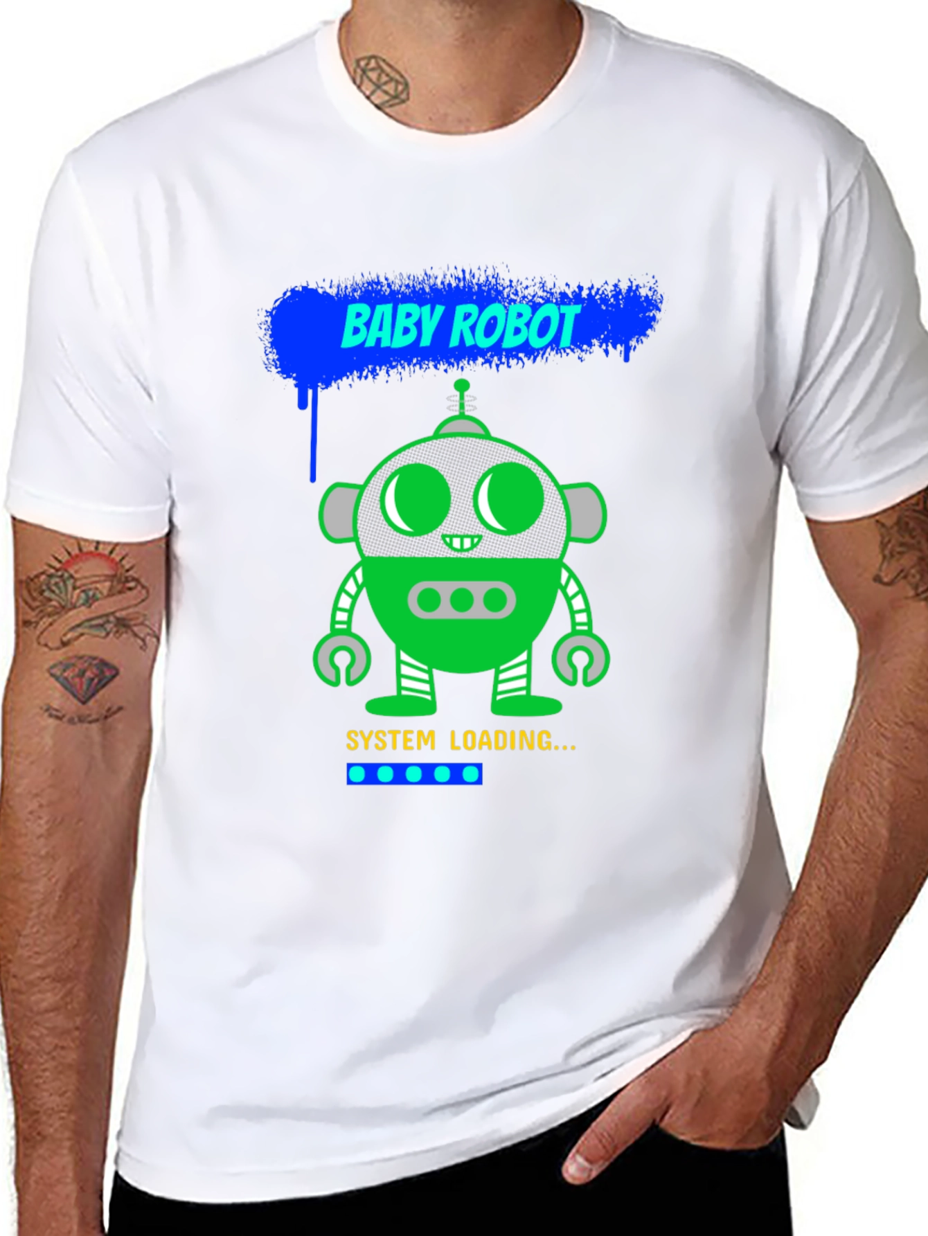 Baby Robot System Loading Graphic Tee