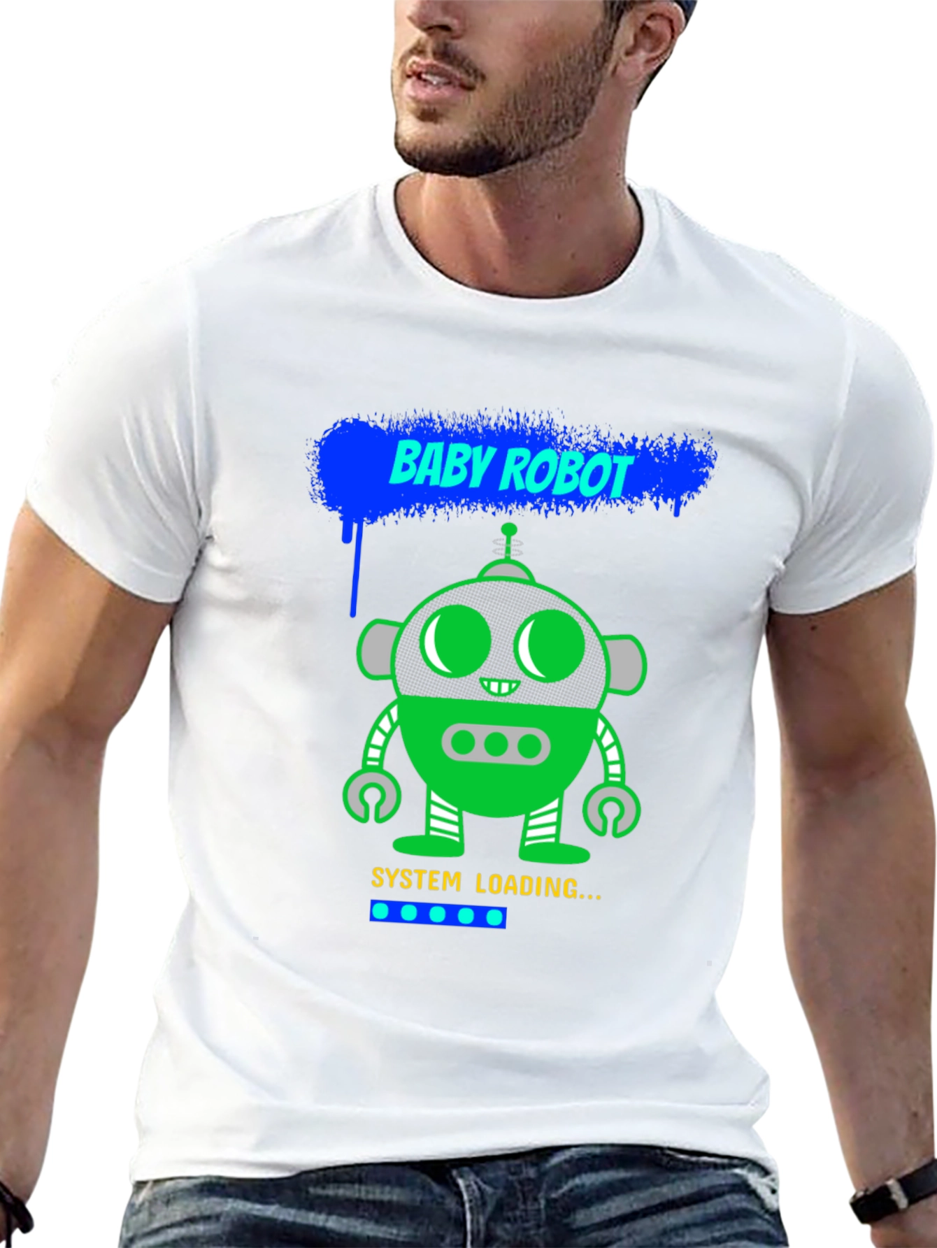 Baby Robot System Loading Graphic Tee